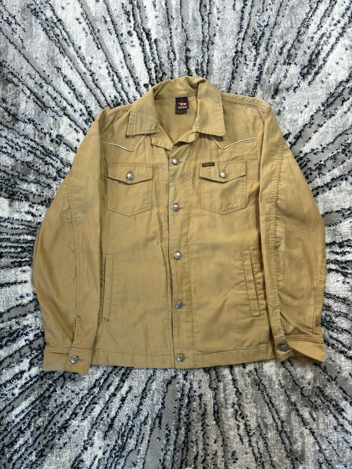 Diesel × Japanese Brand Vintage DIESEL Sun Faded Distressed Bomber Jacket Y2K 90s Size US M / EU 48-50 / 2 - 1 Thumbnail