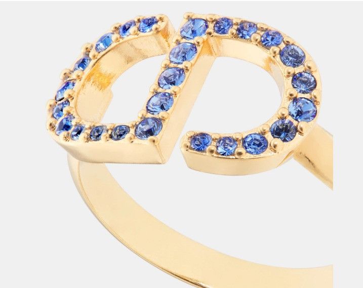 Dior o1w1db11224 Size: OS / Petit CD Ring in Gold & Blue Size ONE SIZE - 4 Thumbnail