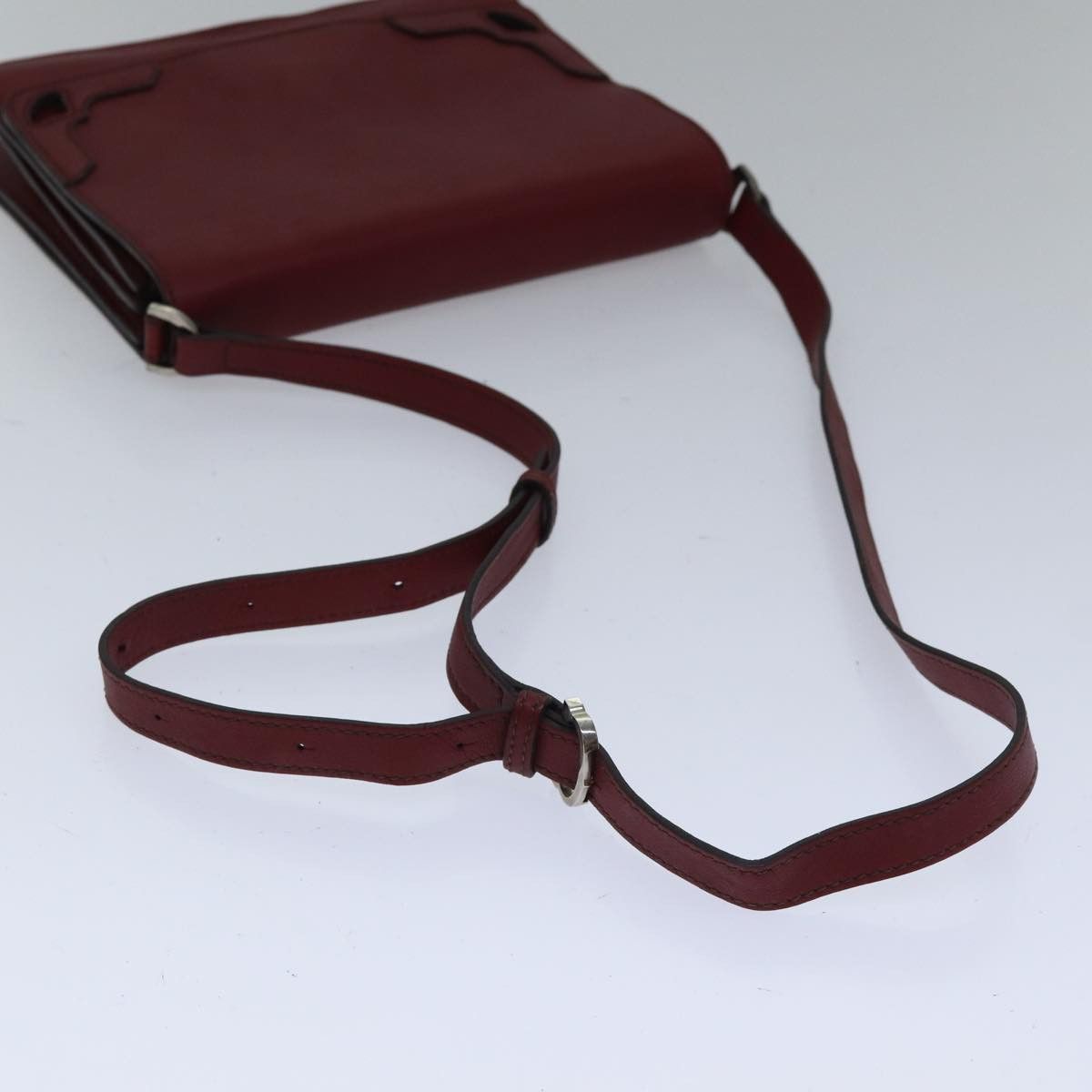 Cartier Shoulder Bag Leather Bordeaux
