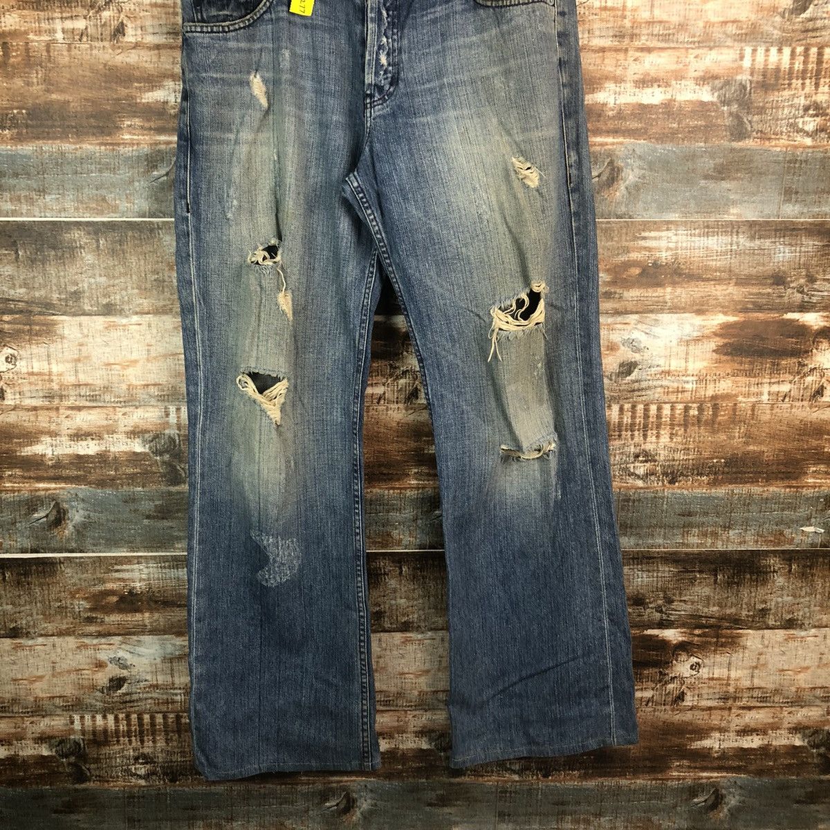 Armani Exchange DL Armani Exchange Blue Distressed Denim Pants #C277 Size US 34 / EU 50 - 3 Thumbnail