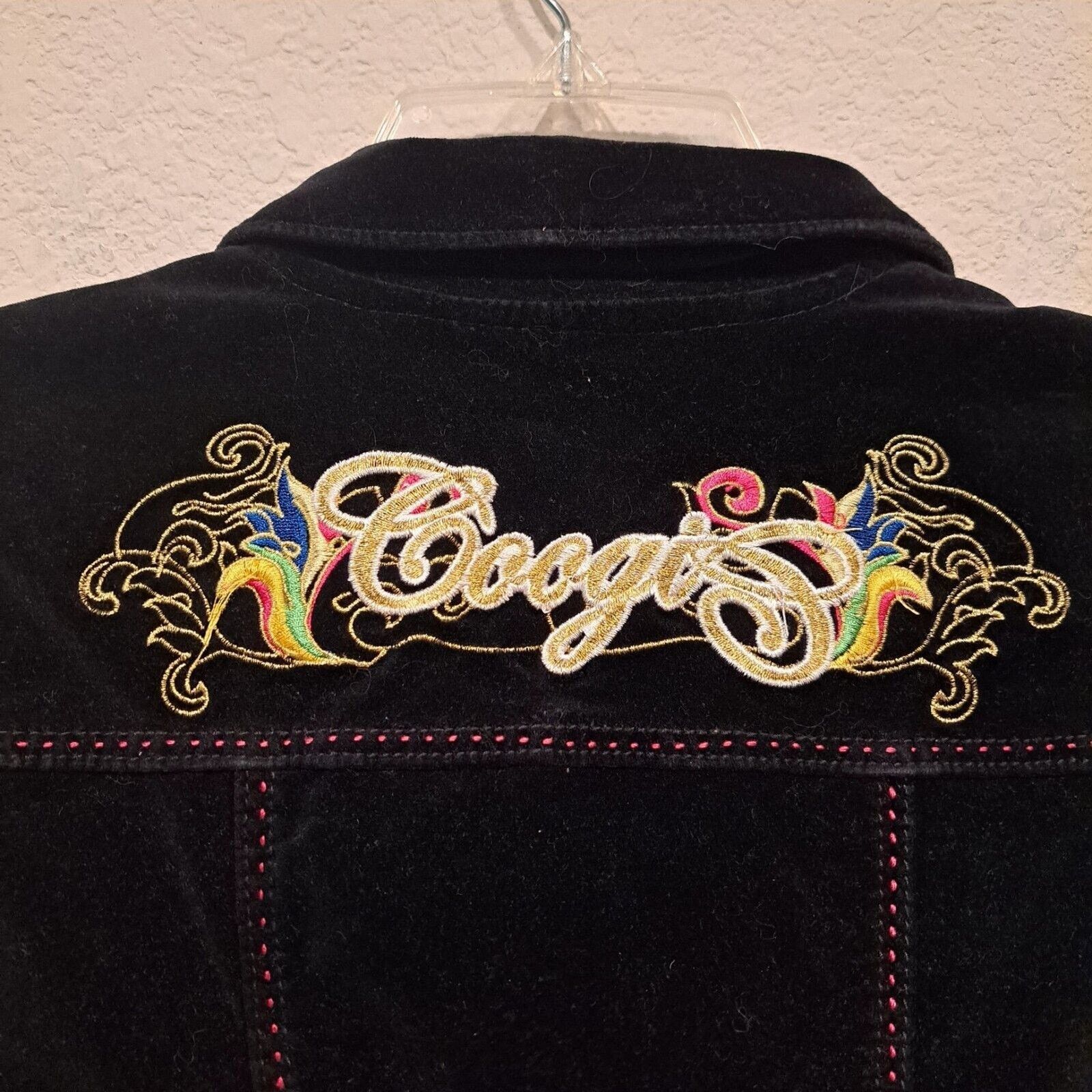 Coogi Coogi Vintage Black Velvet Jacket Blazer Logo Studs Gold XL Size XL / US 12-14 / IT 48-50 - 12 Thumbnail