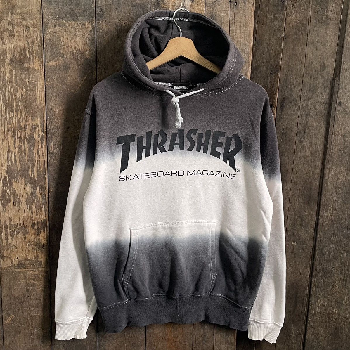 image of Thrasher Asid Wash Hoodie in White, Men's (Size Medium)
