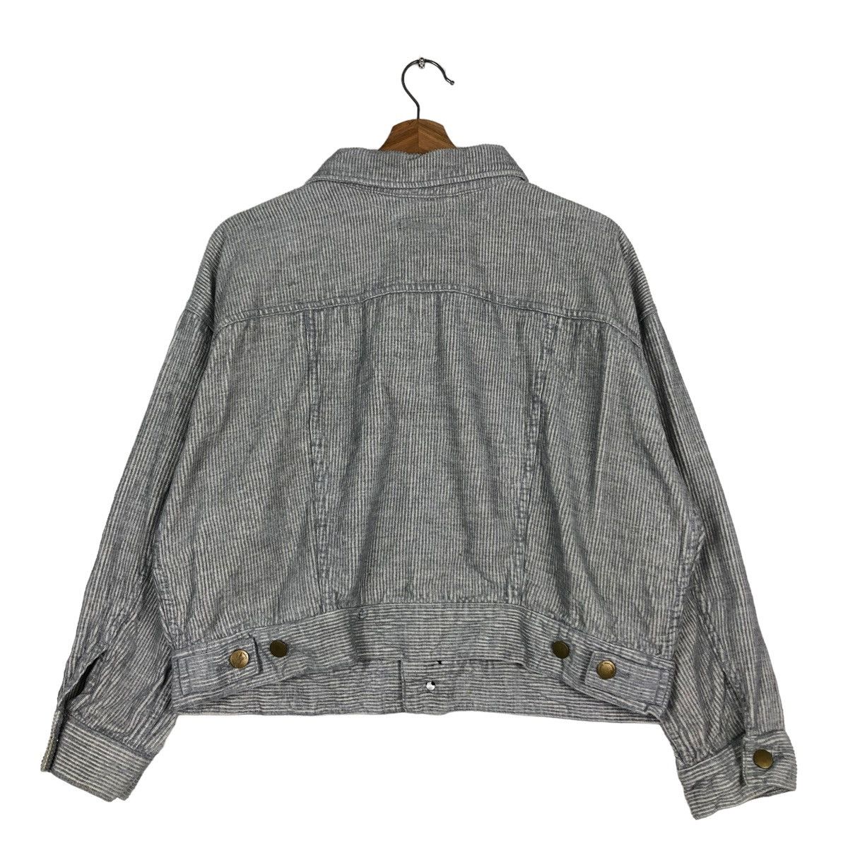 Hysteric Glamour 🔥CROPPED HICORY CHORE JACKET BIKER EARTH MUSIC & ECOLOGY Size US M / EU 48-50 / 2 - 8 Thumbnail