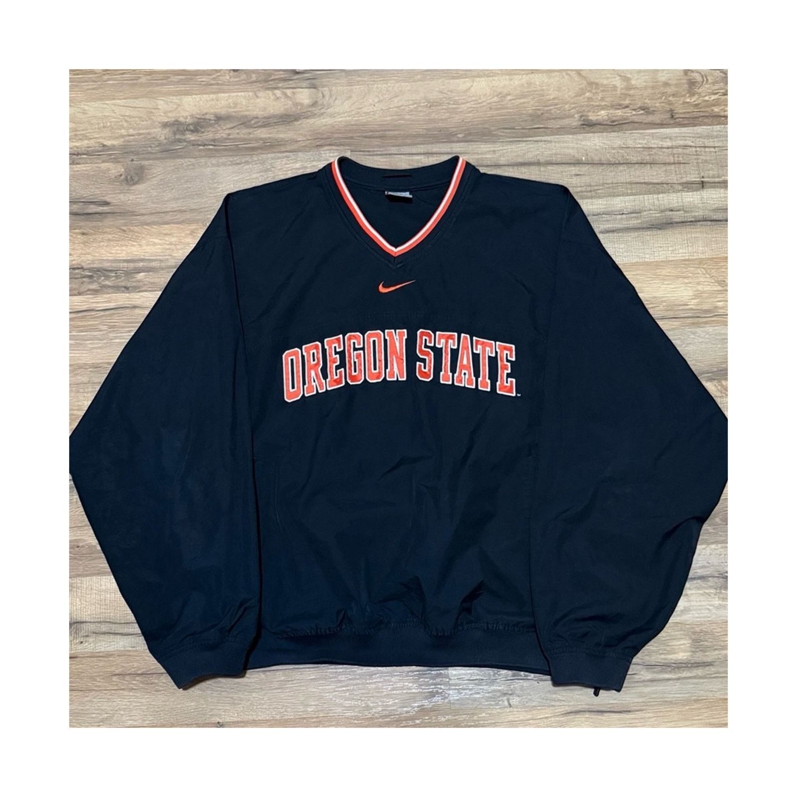 Nike Y2K Nike Team Oregon State Center Swoosh Windbreaker Size US L / EU 52-54 / 3 - 1 Thumbnail