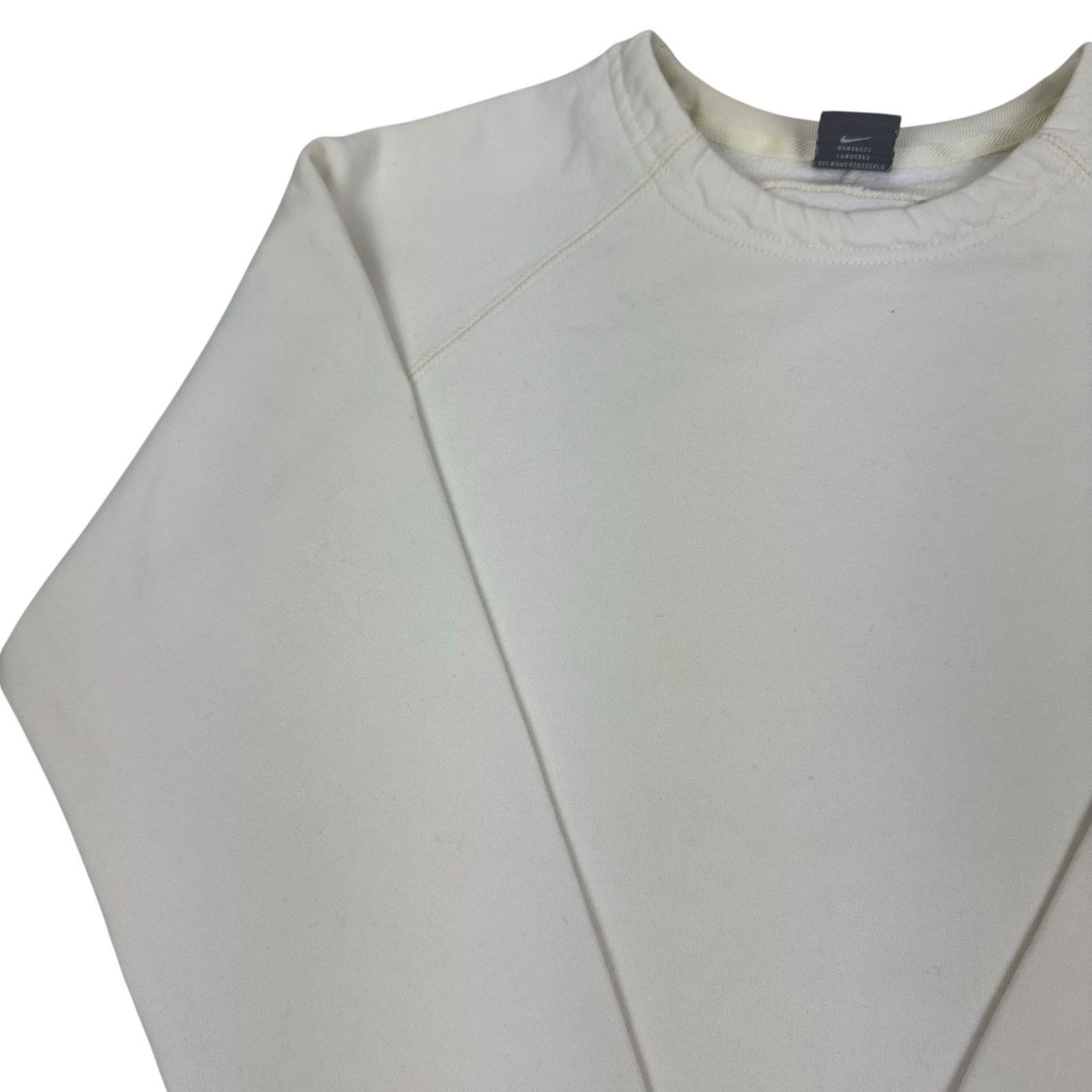 Nike Nike White Fleece Lined Swoosh Pullover Sweatshirt Large Size L / US 10 / IT 46 - 3 Thumbnail