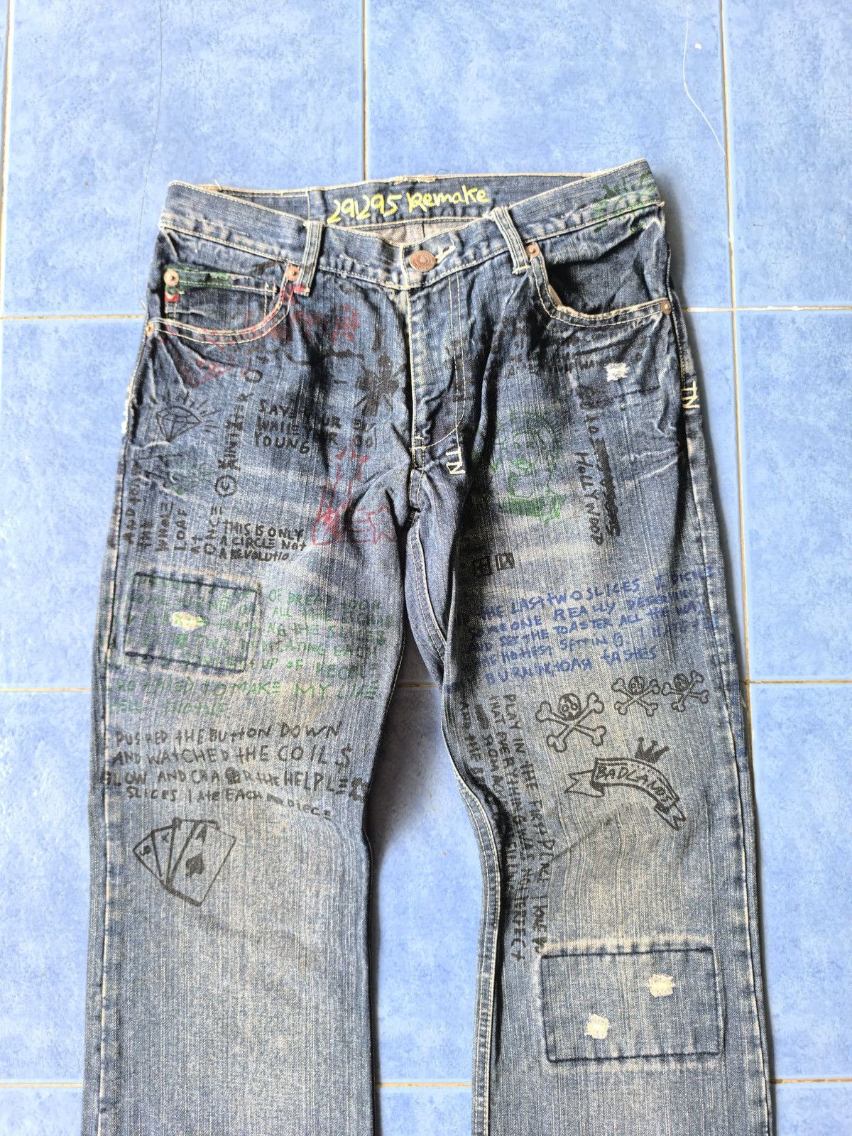 If Six Was Nine × Japanese Brand × Le Grande Bleu (L.G.B.) 291295 Remake Poems Jeans Size US 31 - 3 Thumbnail