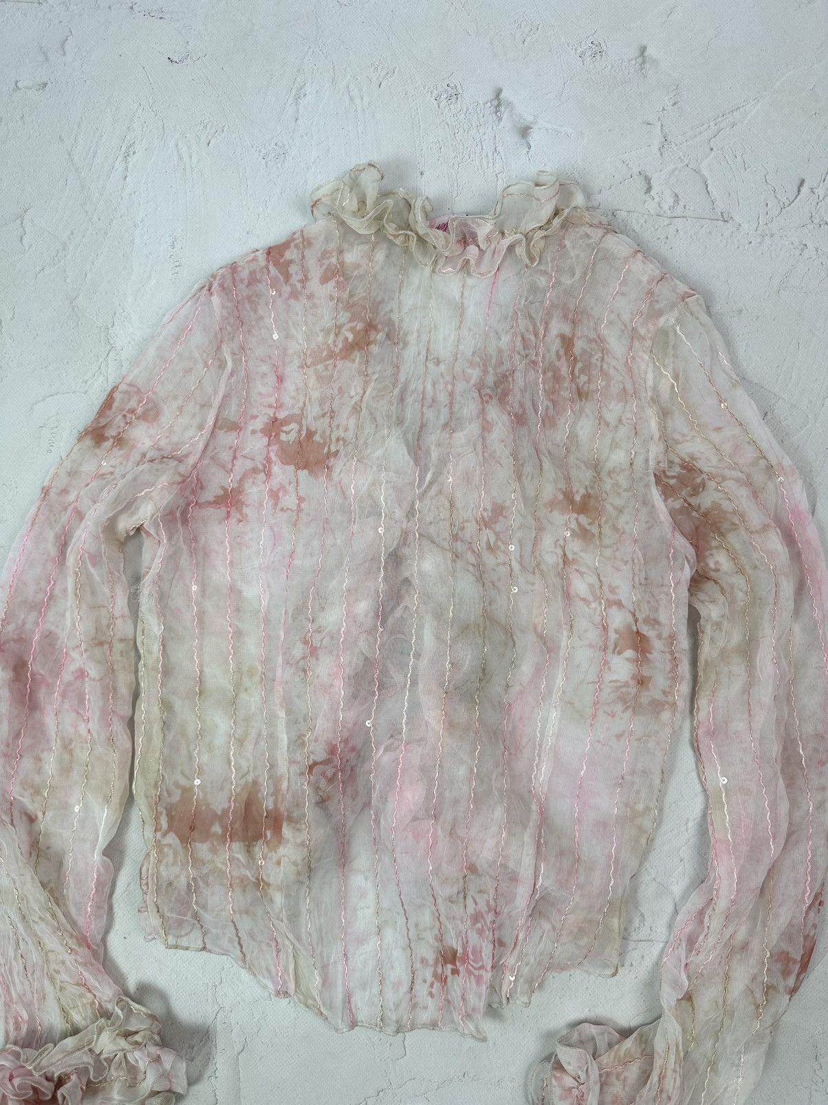Beauty Beast × Vintage Vintage Transparent Washed Blouse Size M / US 6-8 / IT 42-44 - 6 Thumbnail