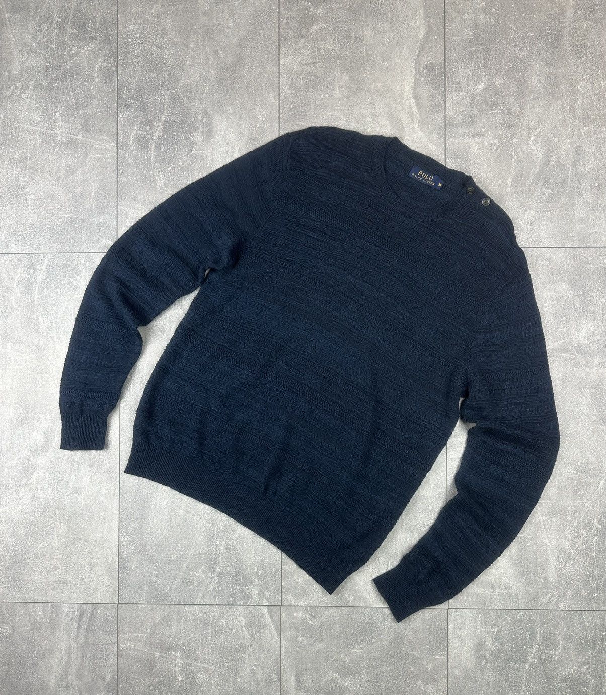 Polo Ralph Lauren Polo Ralph Lauren Sweater Textured Knitting Line/Cotton Size US M / EU 48-50 / 2 - 1 Thumbnail