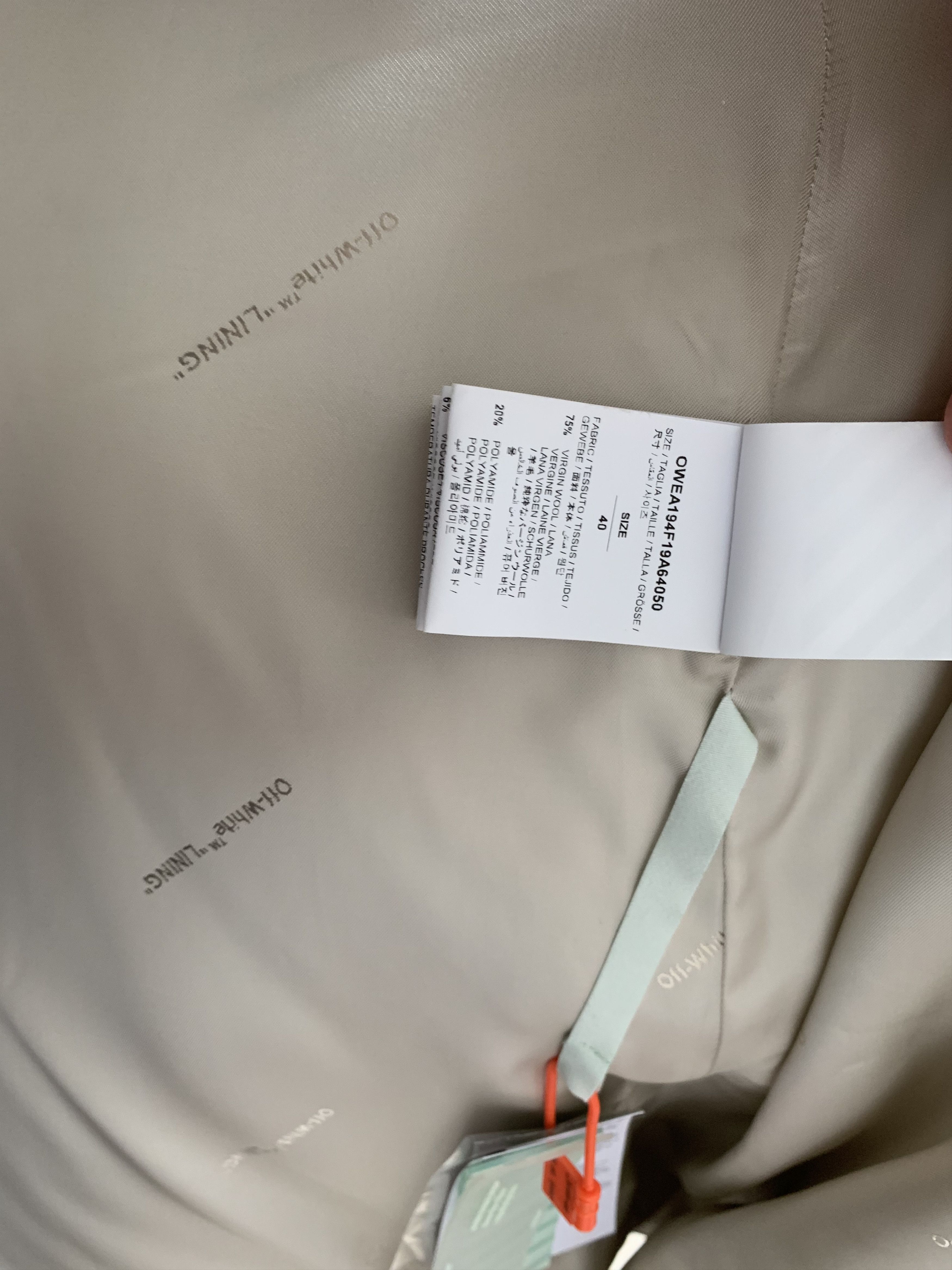 Off-White Off White Coat by Virgil Abloth with Painting Size S / US 4 / IT 40 - 3 Thumbnail