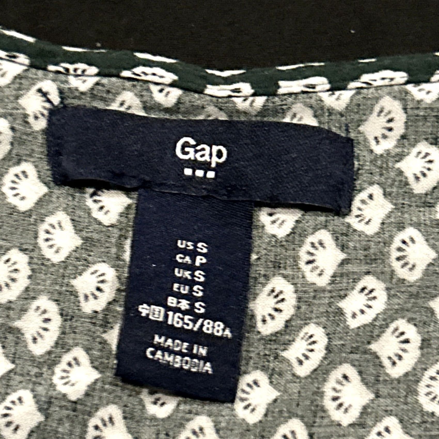 Gap Gap Blouse Shirt Women S Rayon Long Sleeve Green Solid Round Neck Basic Lightweight Regular Fit Vintage No Size S / US 4 / IT 40 - 2 Thumbnail