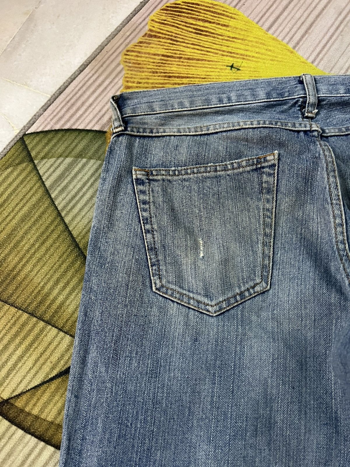 Burberry 💥Flare💥Burberry Black Label Distressed Faded Jean Size US 33 - 18 Thumbnail