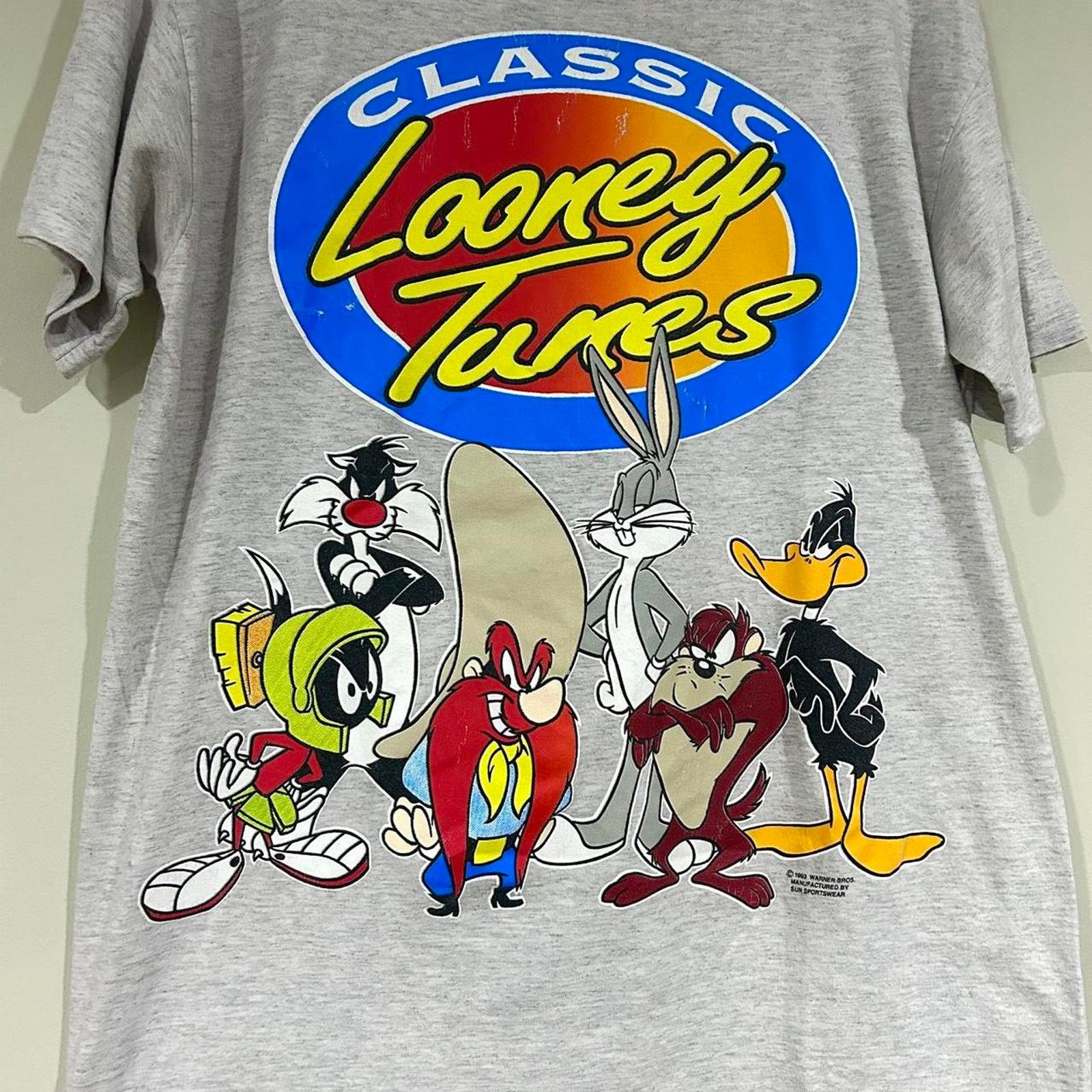 Sunny Sports Vintage 1993 Classic Looney Tunes Wraparound Tee Shirt Size US L / EU 52-54 / 3 - 3 Thumbnail