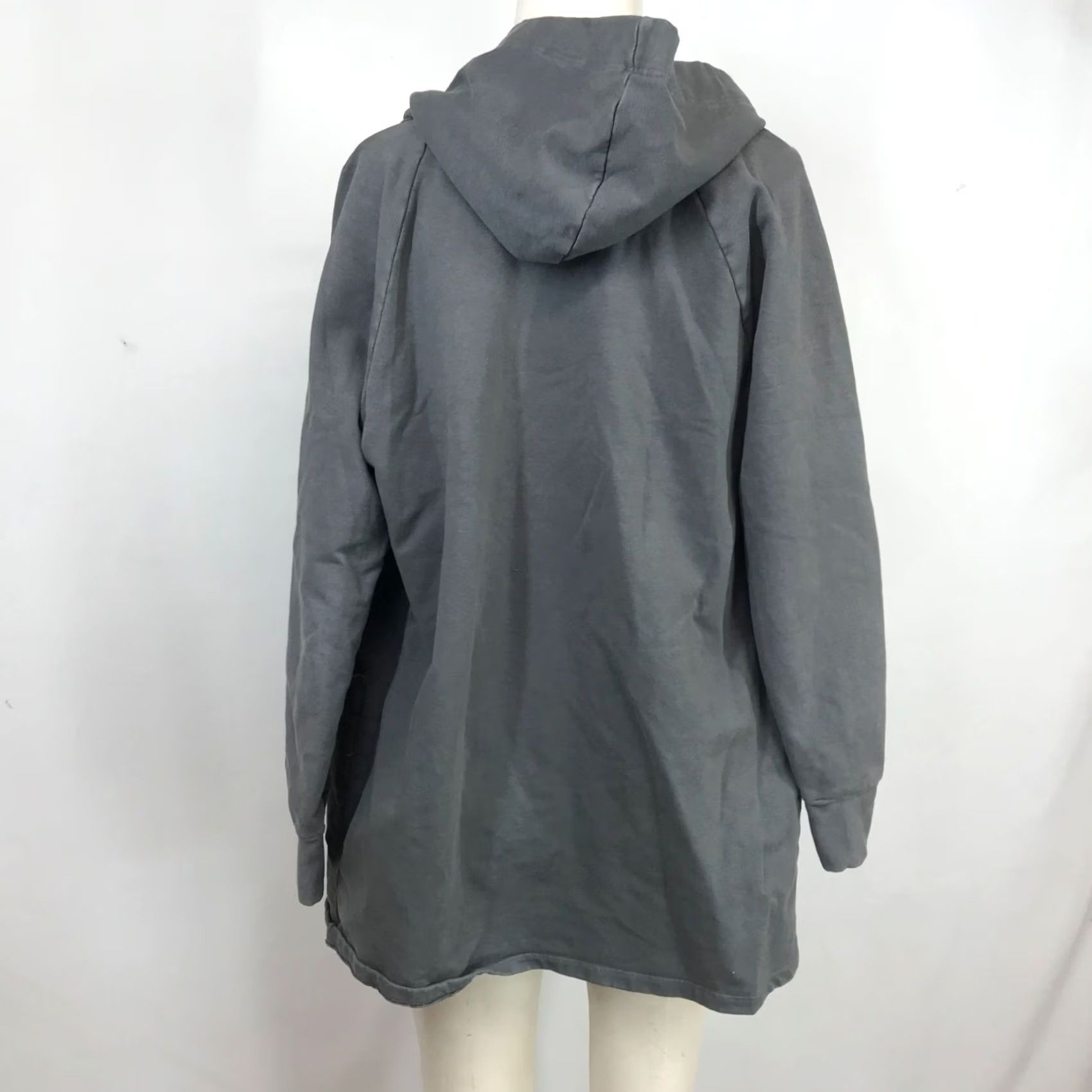 Vintage STATESIDE WOMEN'S XS GRAY LONG SLEEVE OPEN FRONT HOODED COTTON BLEND JACKET Size XS / US 0-2 / IT 36-38 - 5 Thumbnail
