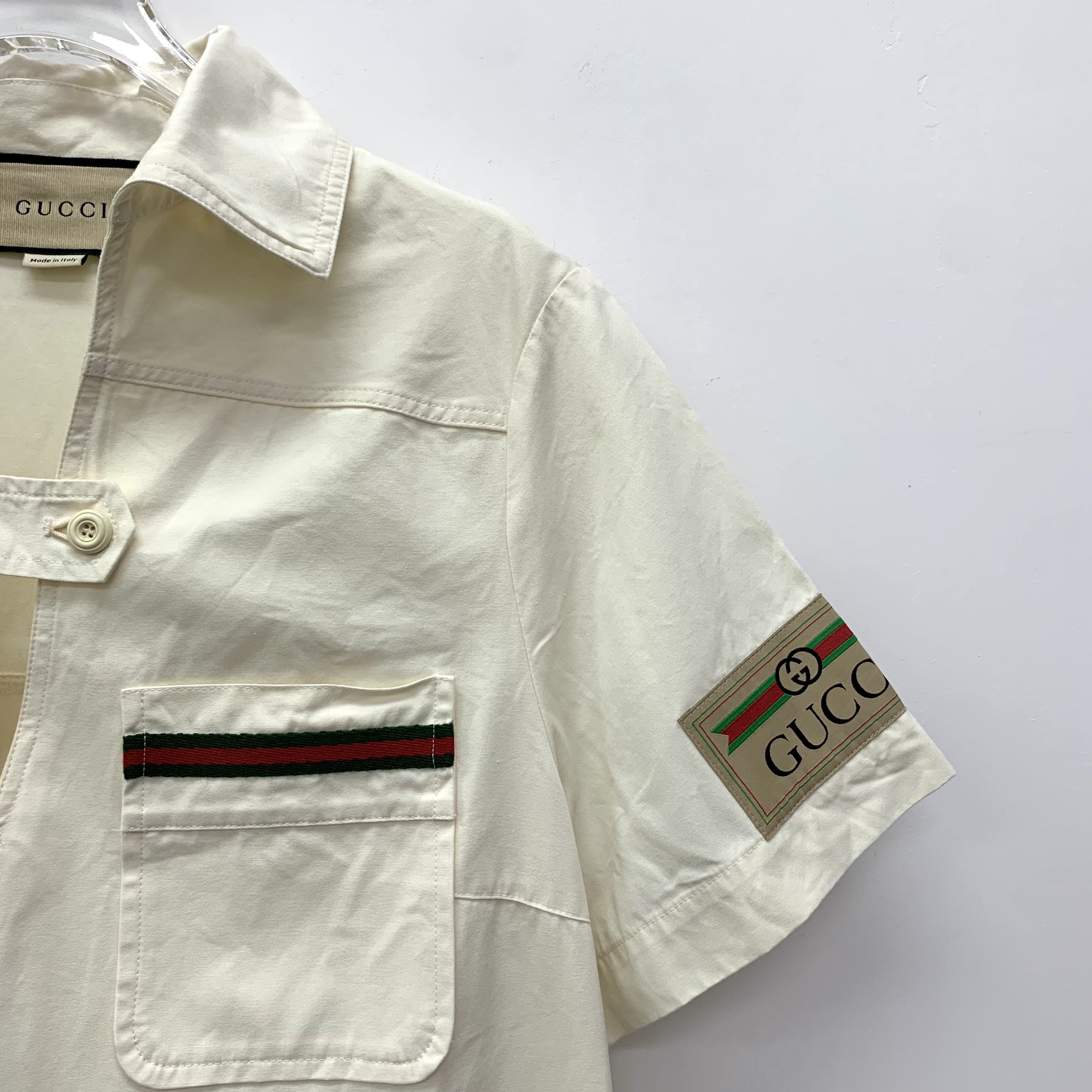 Gucci Gucci Cream Pocket Stripe Cotton Dress XS Size XS / US 0-2 / IT 36-38 - 8 Thumbnail