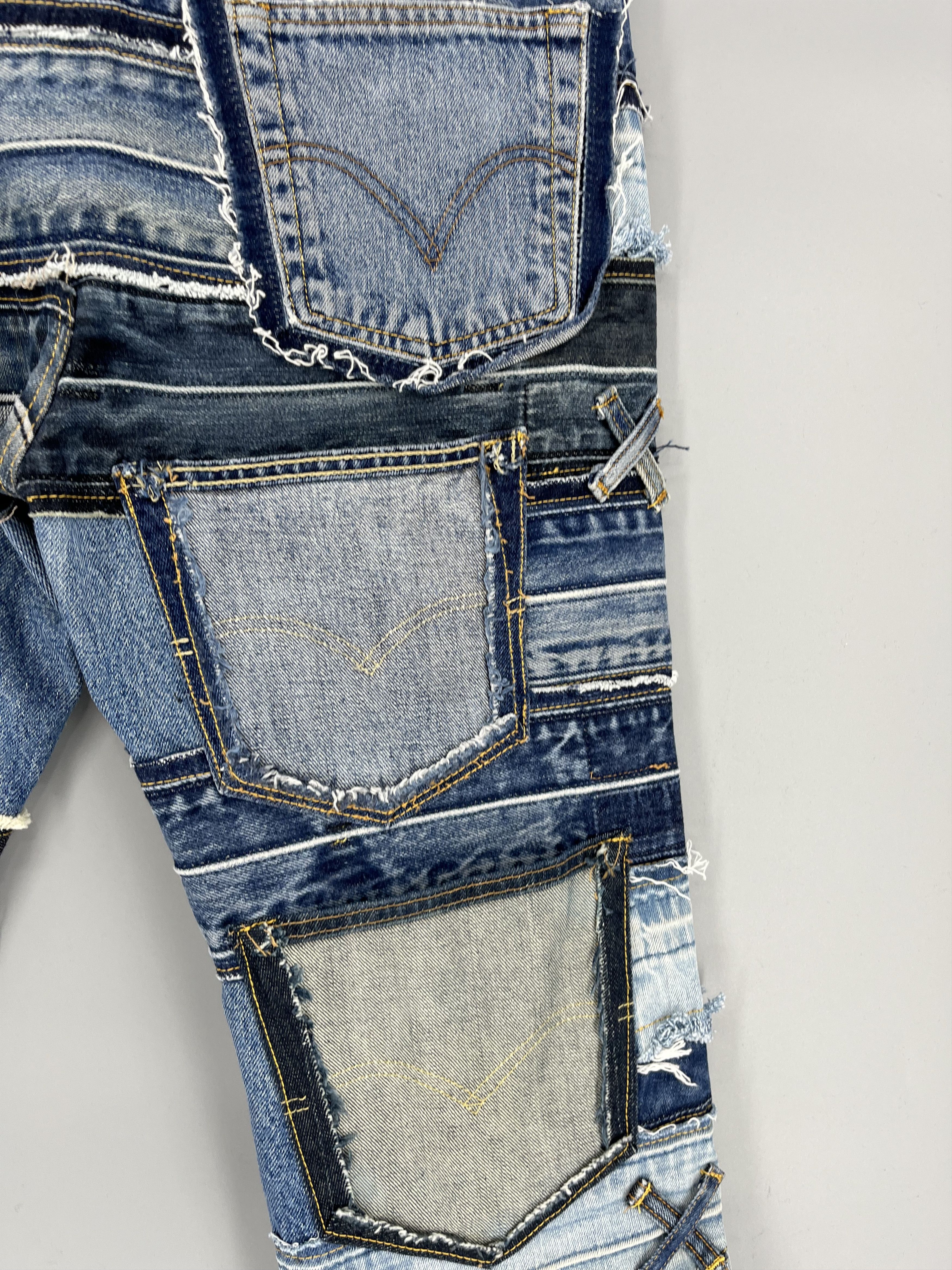 Other 90s Levi’s 501 Patchwork Multipocket Denim Custom Jeans USA Size US 34 / EU 50 - 18 Thumbnail