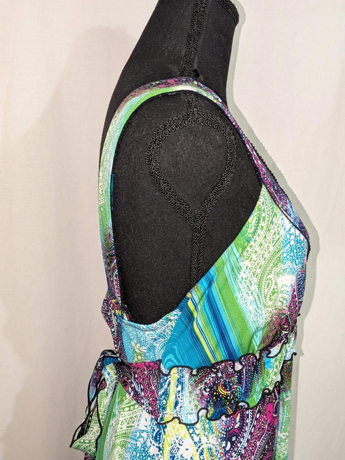 Designer Roz & Ali Paisley Fairycore Festival Maxi Dress Sz Petite 14 Size XL / US 12-14 / IT 48-50 - 9 Thumbnail