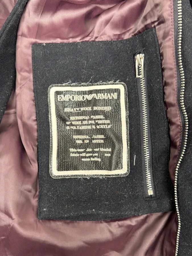 Emporio Armani FW2019 Emporio Armani Navy Wool Layers Long Jacket Size US M / EU 48-50 / 2 - 12 Thumbnail