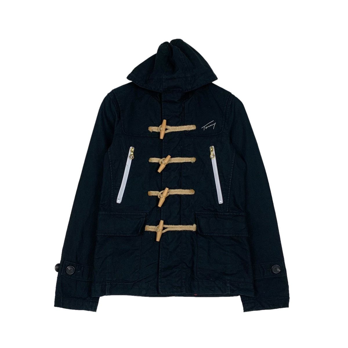 Tommy Jeans TOMMY Cotton Toggle Button Zipper Hoodie Jacket #0986-C44 Size US S / EU 44-46 / 1 - 1 Thumbnail