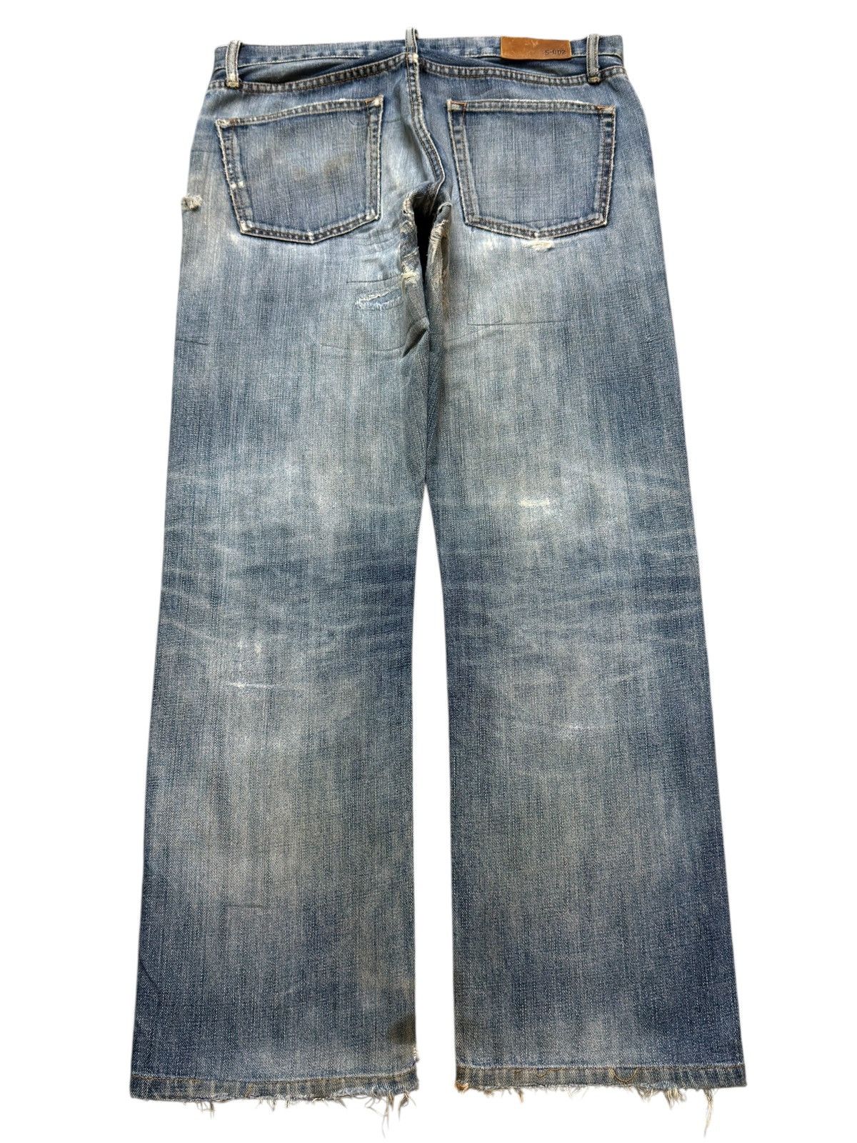 Uniqlo Vintage Y2K Uniqlo Faded Wash Distressed Straight Leg Jeans Size US 32 / EU 48 - 2 Thumbnail