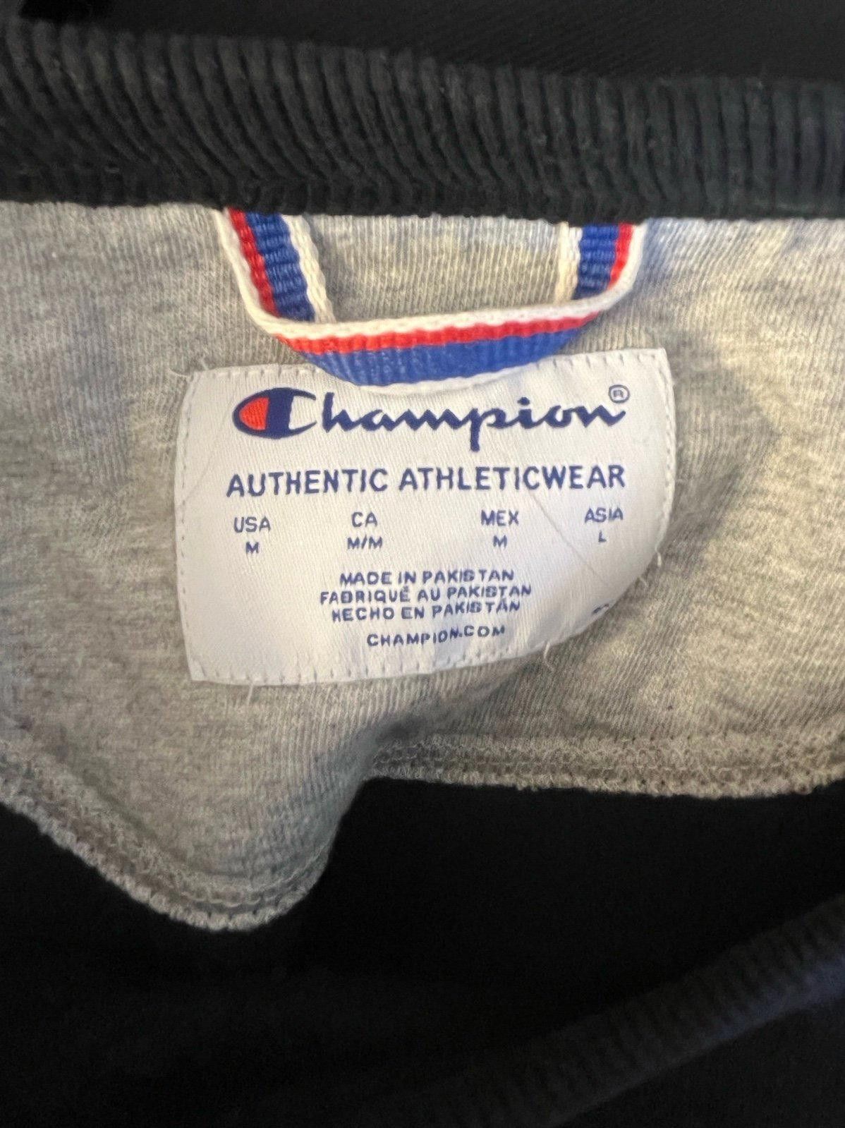 Champion Champion Sweatshirt Crewneck size Medium Black Size ONE SIZE - 5 Thumbnail