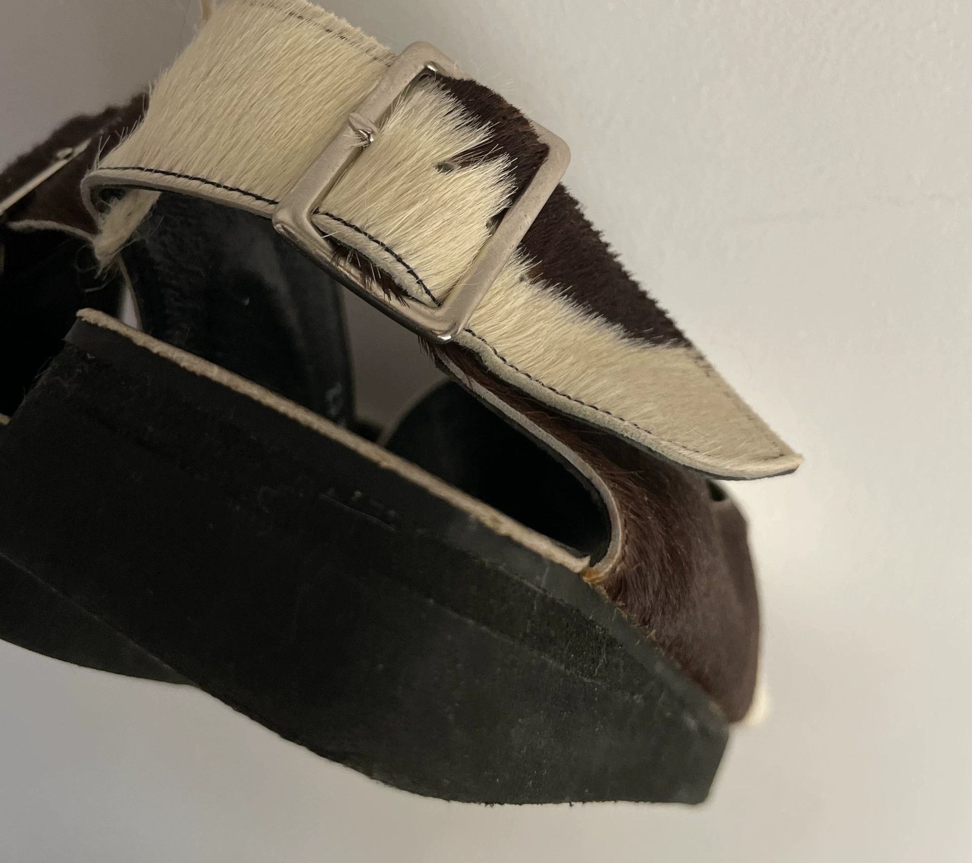 Comme des Garcons CDG 1984 Early Cow Print Square Toe Sandal 36-37 Size US 6 / IT 36 - 5 Thumbnail