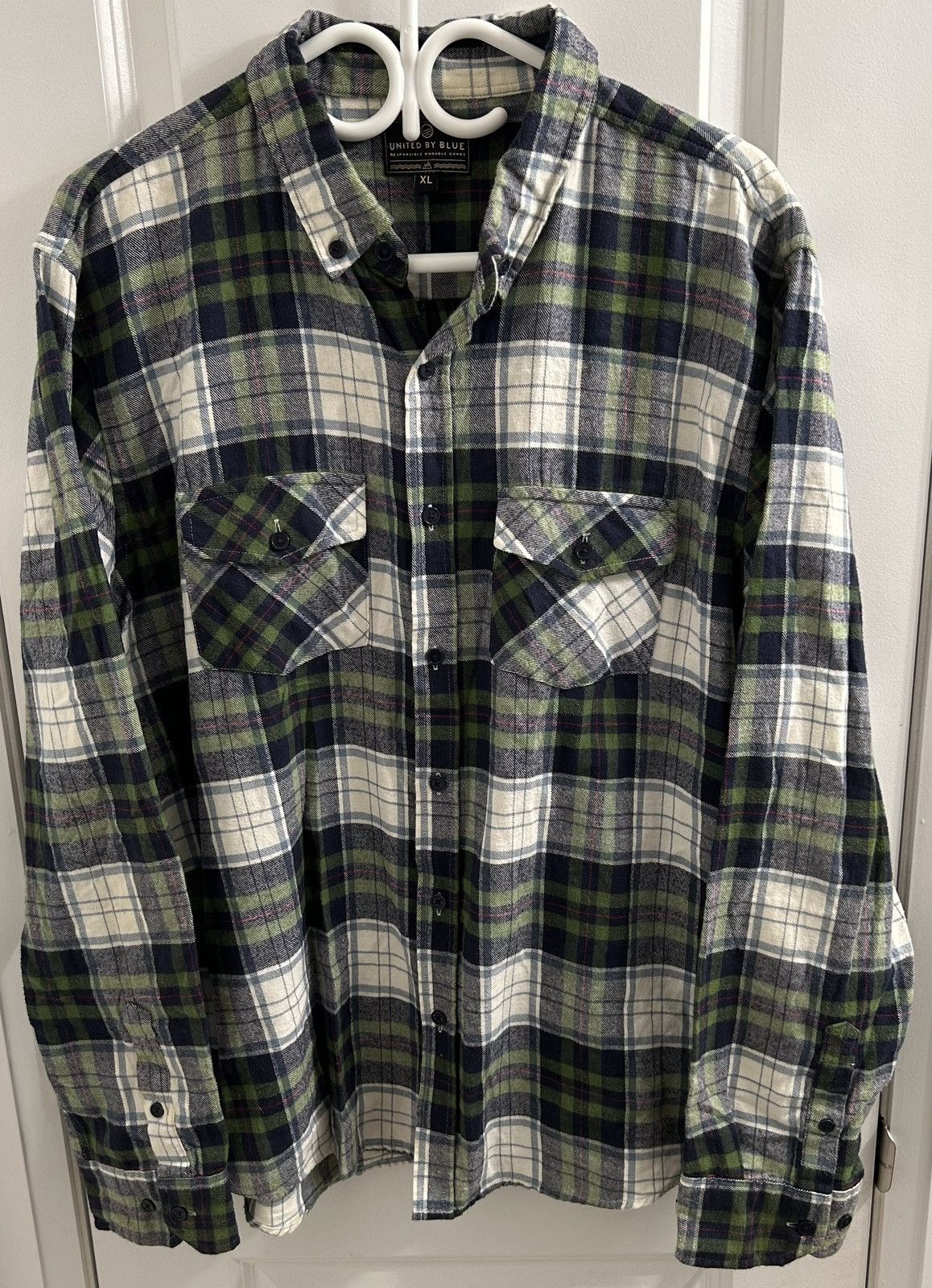 United By Blue United By Blue Men’s Green & Blue Plaid Button Up Shirt Size US XL / EU 56 / 4 - 1 Thumbnail