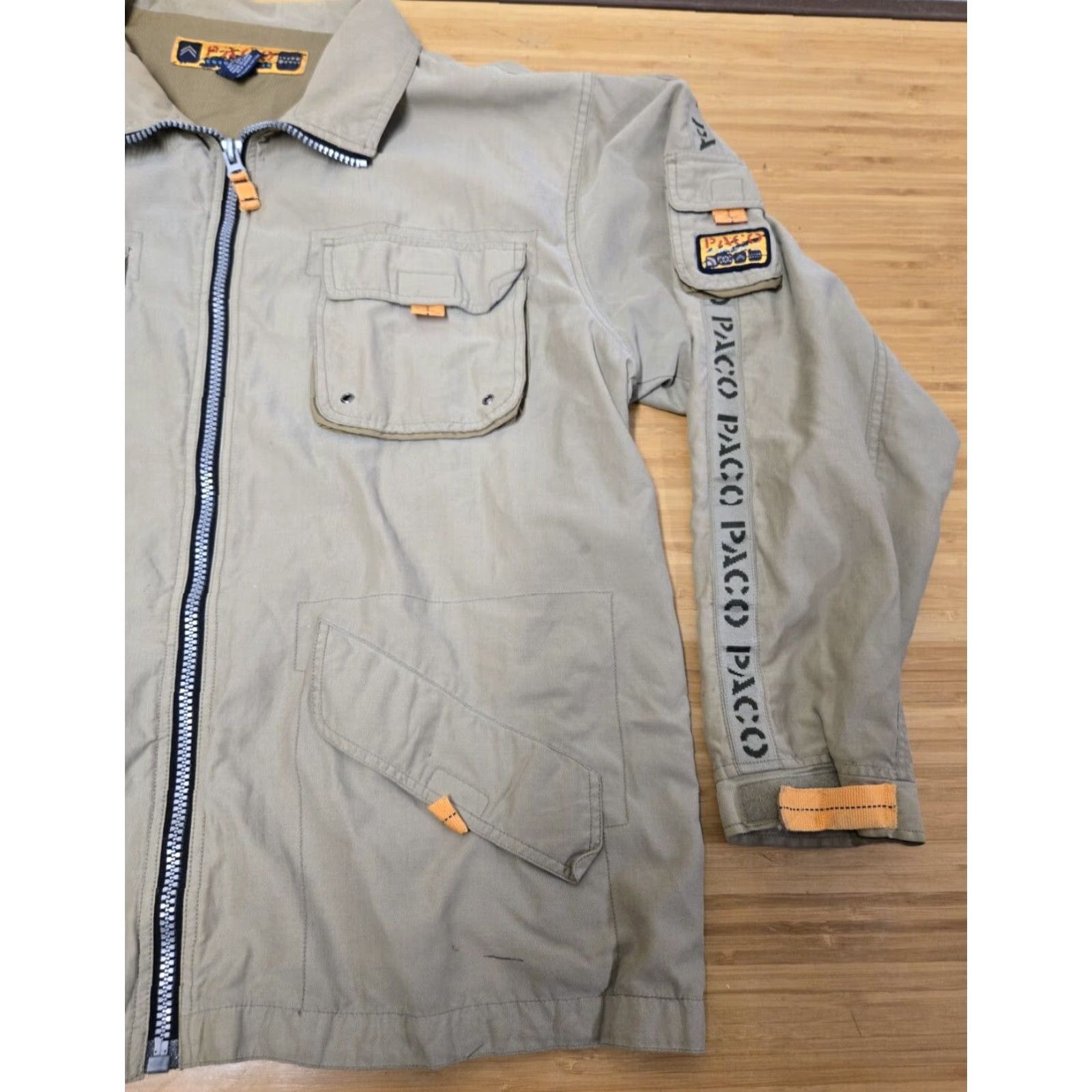 Vintage VINTAGE Paco Endurance-44 Jacket Men XL Beige Pockets Zipper Jungle Look Sports Size US M / EU 48-50 / 2 - 2 Thumbnail