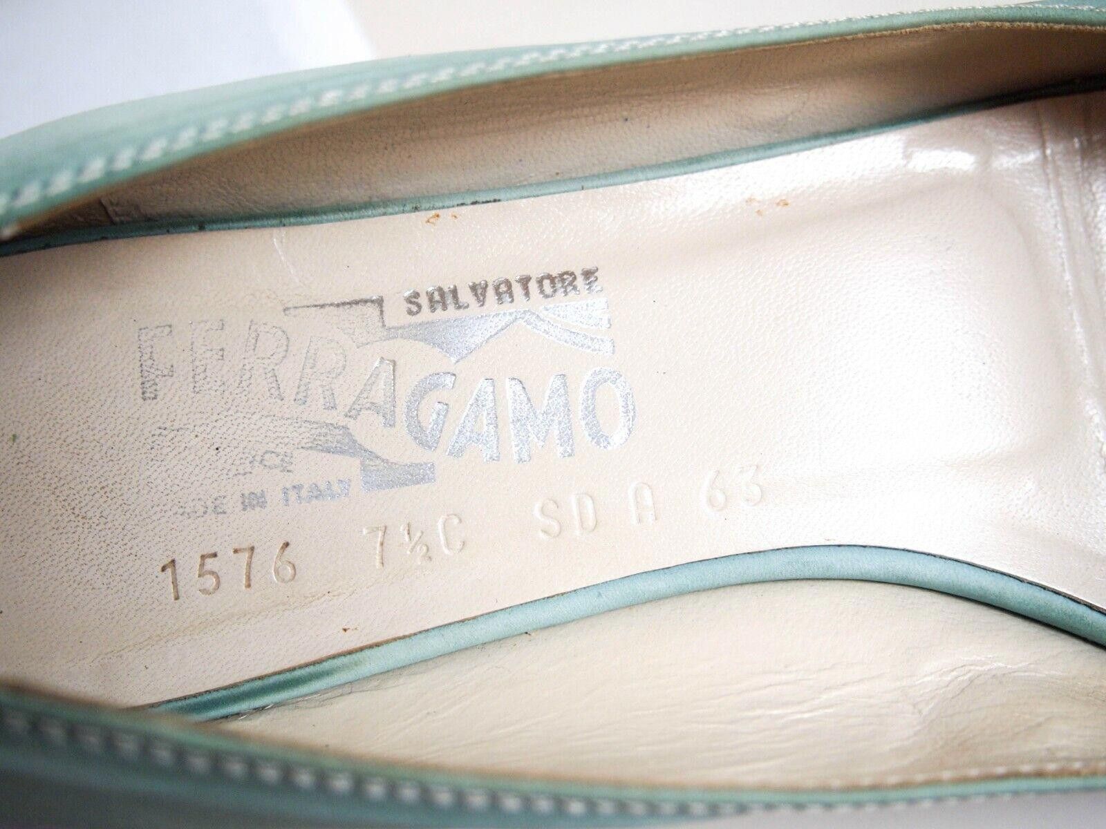 Salvatore Ferragamo Ferragamo Gancio Espadrilles Aqua Blue Suede EU 38 US 7.5 C Size US 7.5 / IT 37.5 - 6 Thumbnail