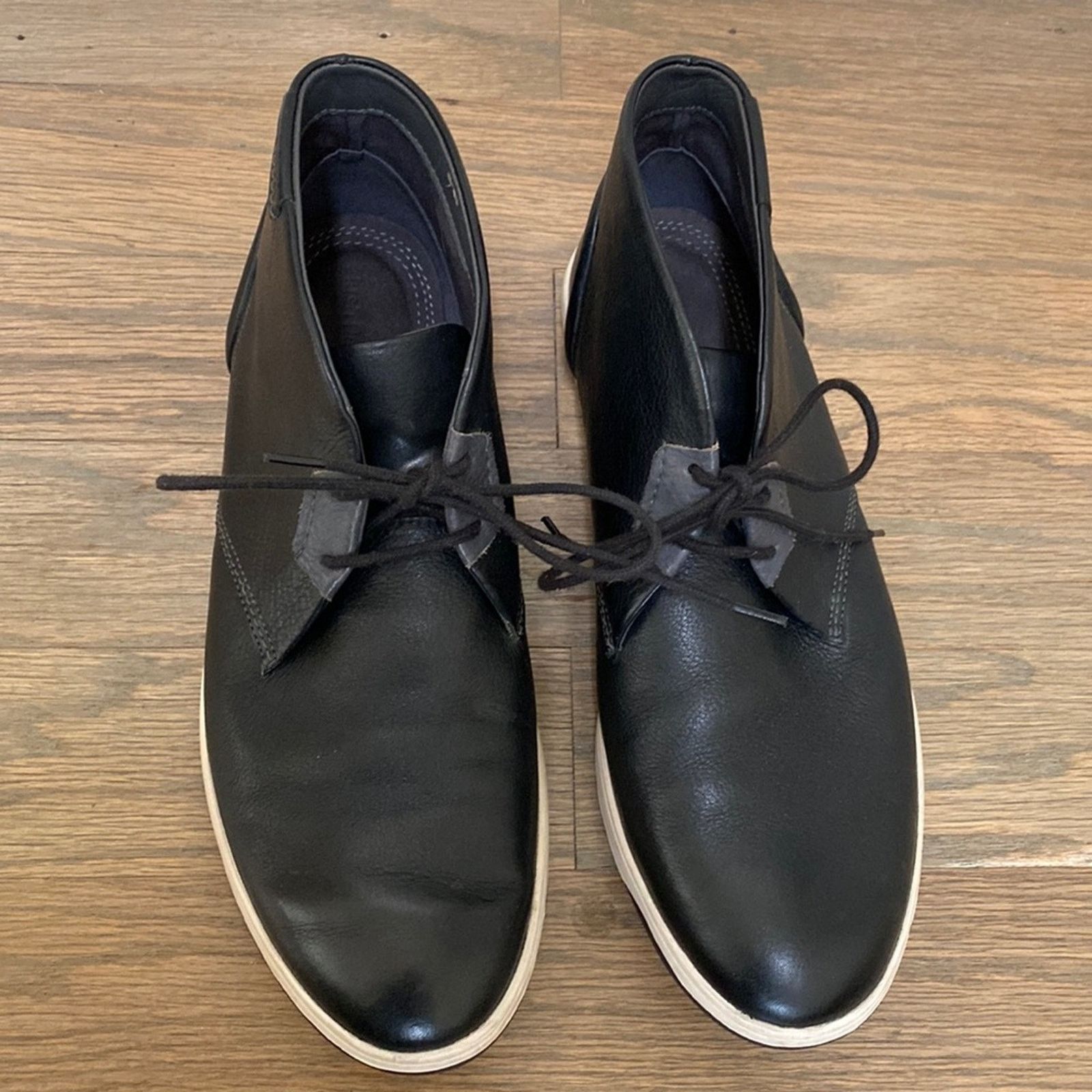 Hush Puppies Hush Puppies Black Leather Lace Up Bootie Size 9.5 Size US 9.5 / EU 42-43 - 1 Thumbnail