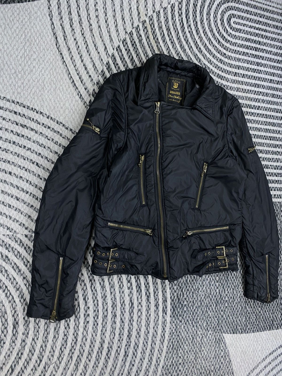 Beams Plus Vintage BEAMS Japan Punk Rock Motorcycle Puffer Jacket Size US S / EU 44-46 / 1 - 4 Thumbnail