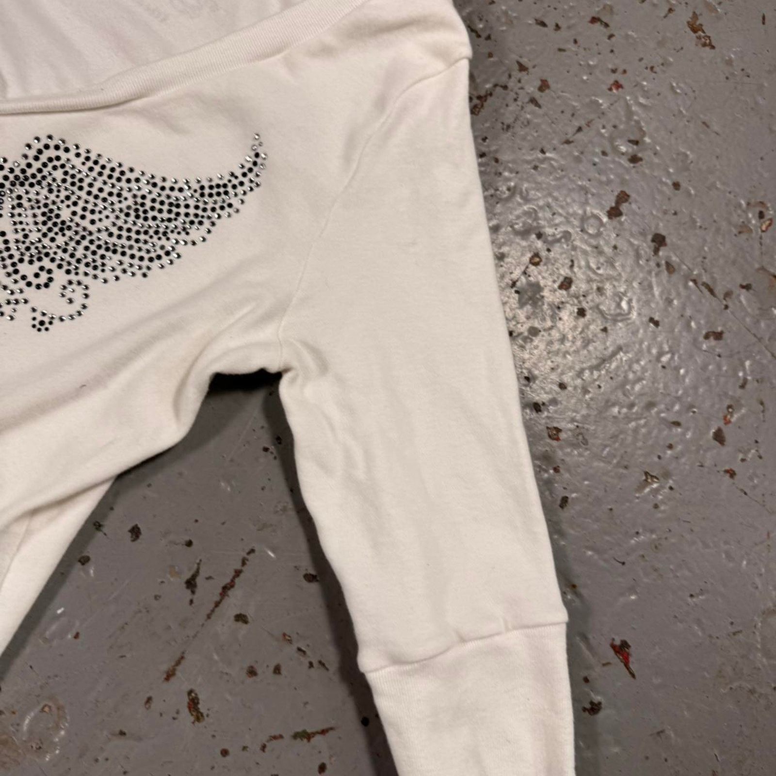 Harley Davidson y2k White Harley Davidson long sleeve shirt with rhinestones Size M / US 6-8 / IT 42-44 - 3 Thumbnail