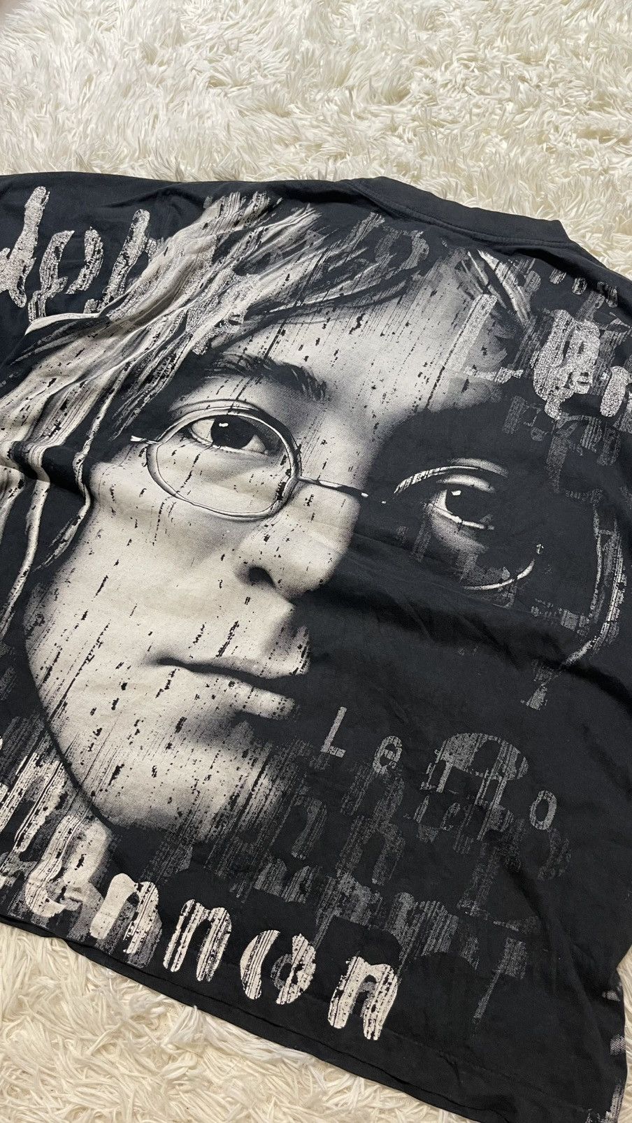 Band Tees Vtg John Lennon Over Print 90s Single Stitch Size US L / EU 52-54 / 3 - 4 Thumbnail