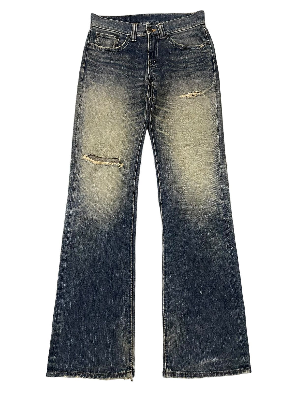 Big John Vintage Big John x GL Heart Bootcut Mud Wash Distroyed Jeans Size US 30 / EU 46 - 1 Thumbnail