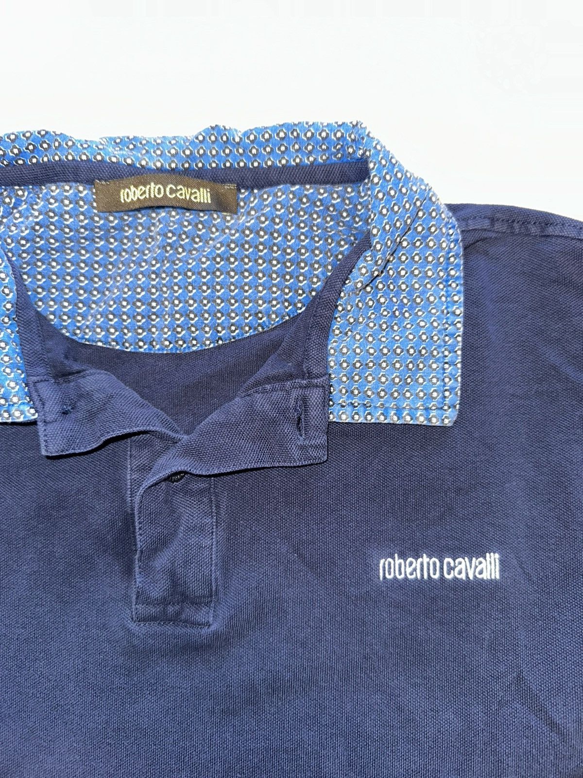 Roberto Cavalli Roberto Cavalli Polo Shirt Mens Blue S/S Casual-Size L Size US L / EU 52-54 / 3 - 4 Thumbnail
