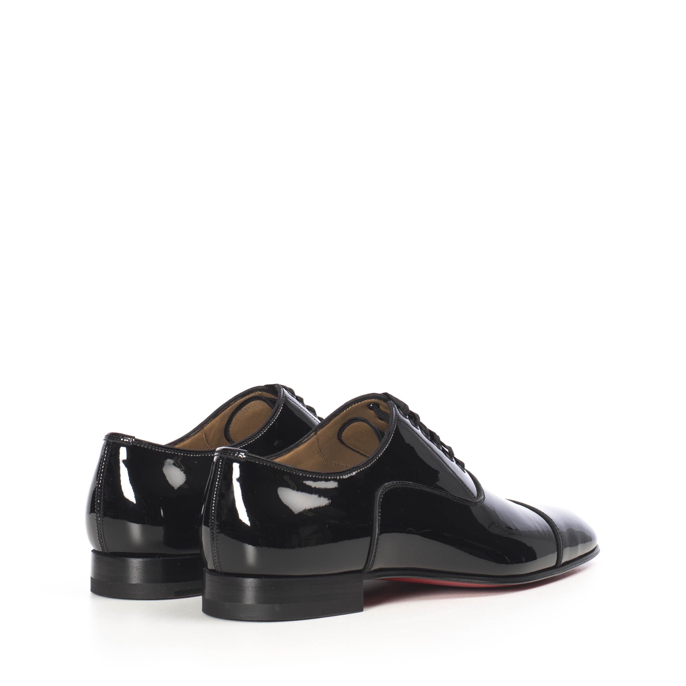 Christian Louboutin Black Patent Leather Greggo Oxford Shoes Size 40 Size US 7 / EU 40 - 7 Thumbnail