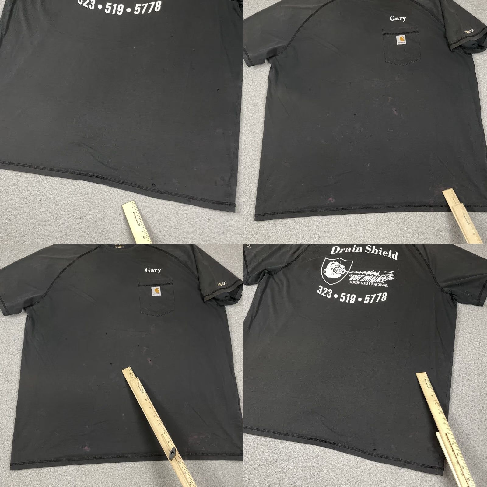 Carhartt VINTAGE Carhartt Force T Shirt Mens 2XL Gray Logo Pocket Distressed Relaxed Fit Short Sleeve Crew Neck Size US XXL / EU 58 / 5 - 8 Thumbnail