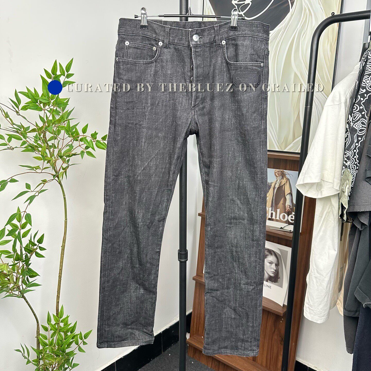 Dior DIOR Classic Washed Logo Slogan Jeans Size US 32 / EU 48 - 1 Thumbnail
