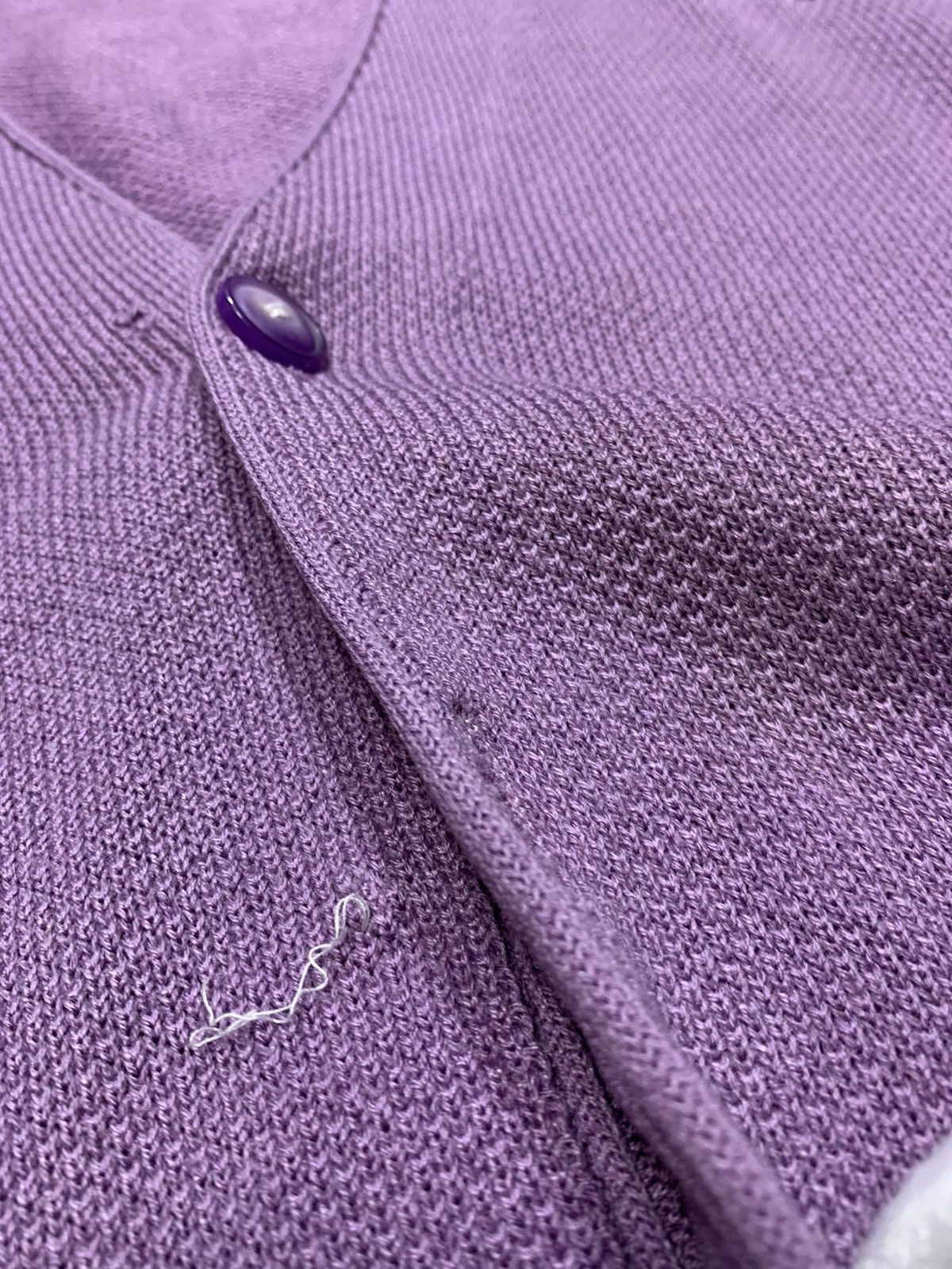 Burberry 90s Luxury Vintage Lilac purple Button up loose fit cardigan Size US XL / EU 56 / 4 - 6 Thumbnail