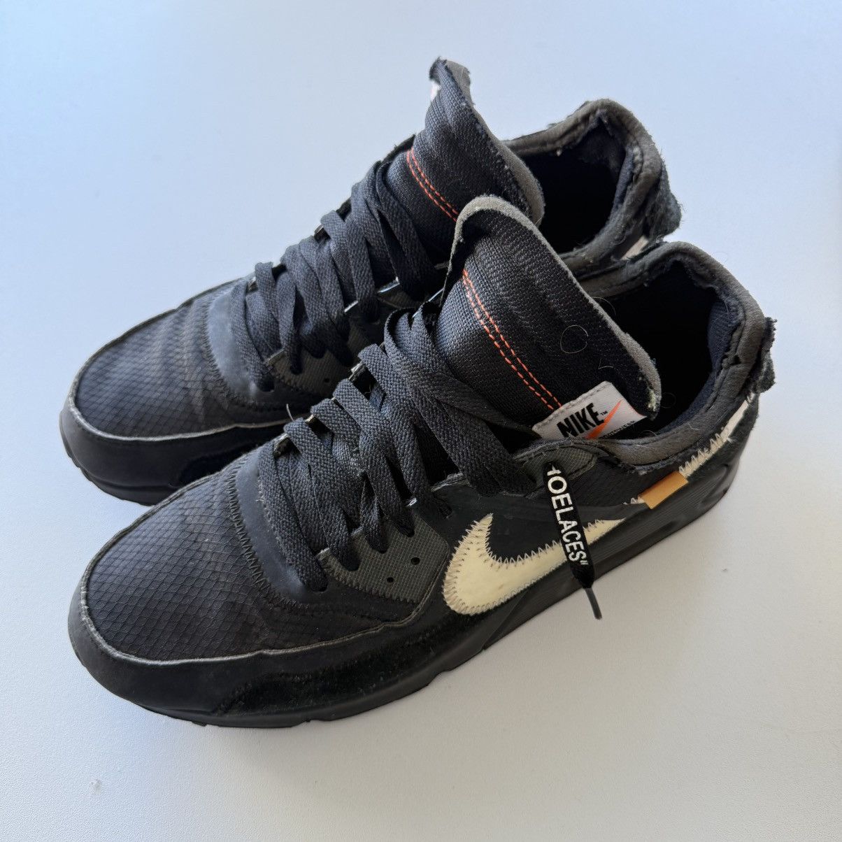 Nike × Off-White 2019 Off White x Nike Air Max 90 Black Size US 10 / EU 43 - 8 Thumbnail