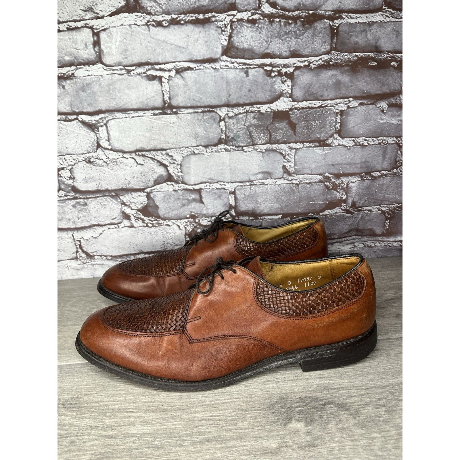 Allen Edmonds Allen Edmonds Norfolk Woven Brown Leather Oxfords Dress Shoe Size US 11.5 / EU 44-45 - 20 Thumbnail