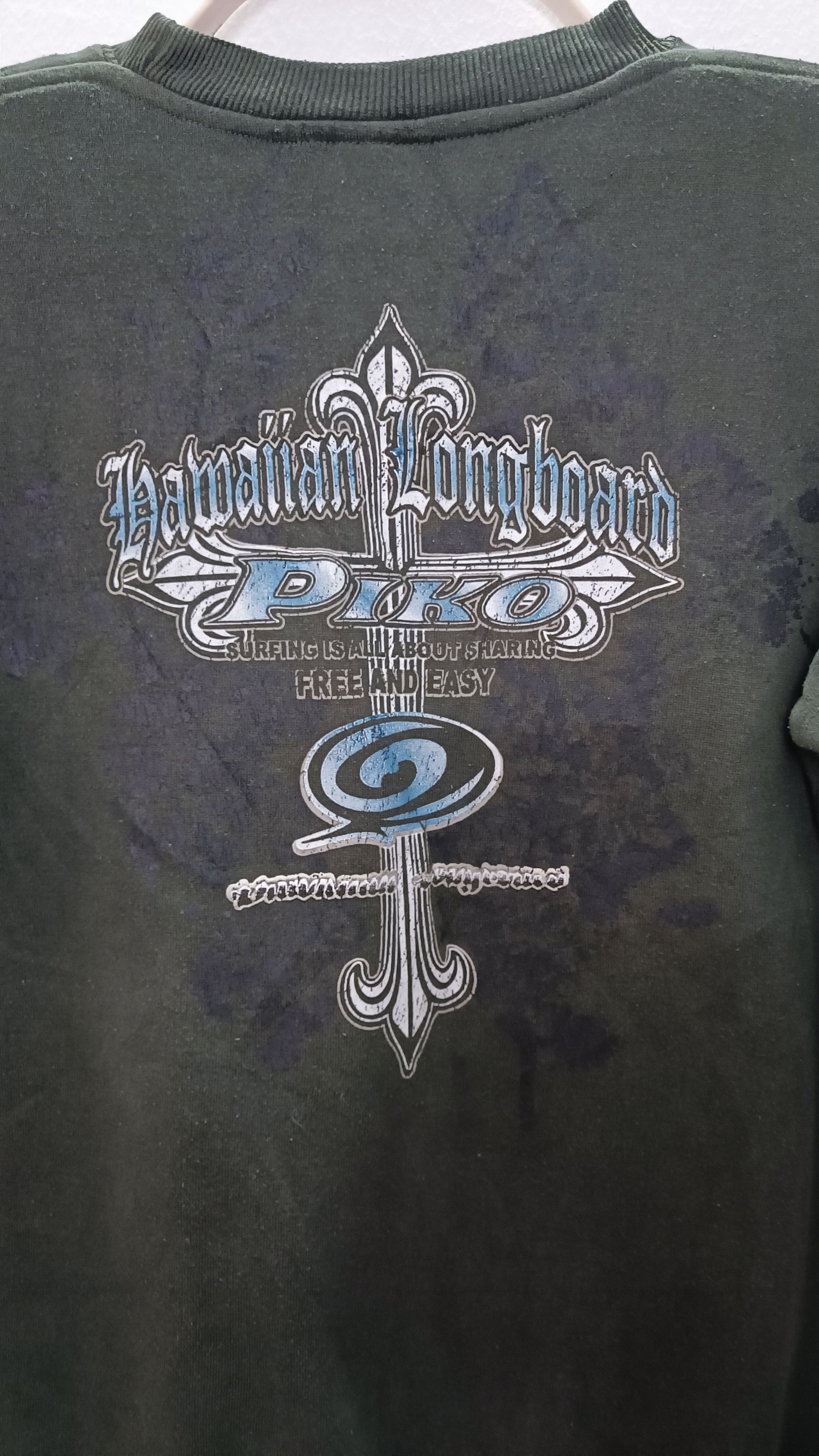 Vintage Cross Graffiti Piko Hawaiian Longboarders Sweatshirts Size US M / EU 48-50 / 2 - 7 Thumbnail