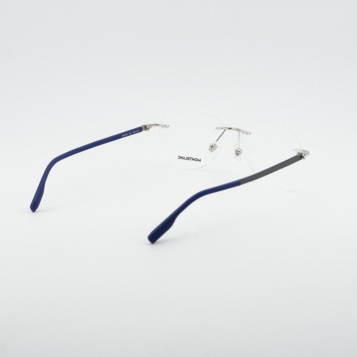 Montblanc Montblanc MB0186O 002 Eyeglasses Silver 56mm Round Frame Size ONE SIZE - 3 Thumbnail