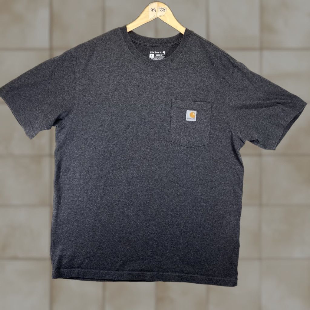 Carhartt Carhartt Mens T-Shirt Charcoal Gray Large Short Sleeve Crew Neck Pocket Size US L / EU 52-54 / 3 - 1 Thumbnail