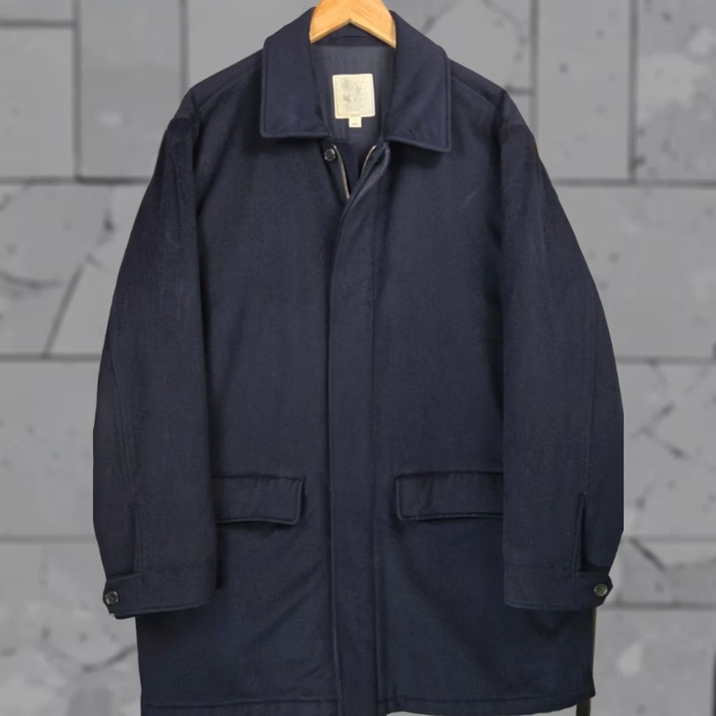 Brooks Brothers Brooks Brothers x Loro Piana Storm System Mens Coat Jacket Wool 100% Full Zip Navy Blue Regular Large Size US L / EU 52-54 / 3 - 1 Thumbnail