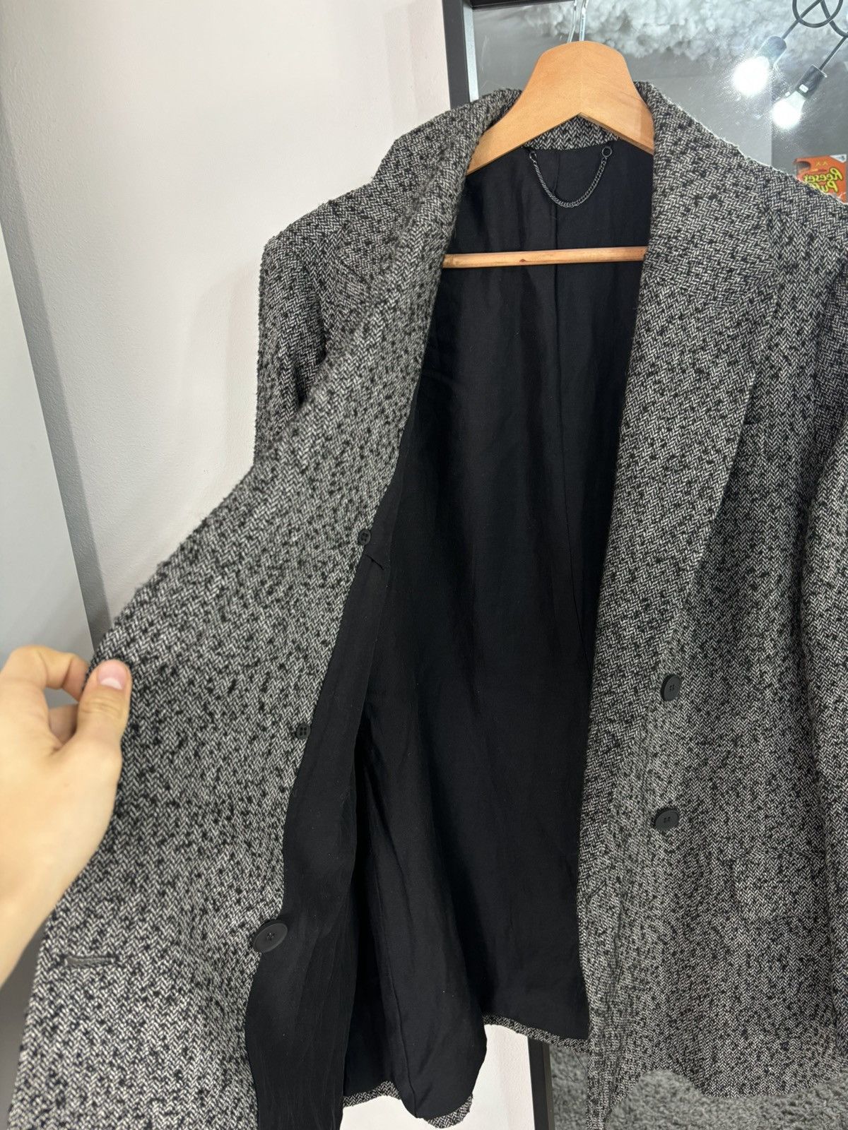 Allsaints × Designer Luxury Wool AllSaints Blazer Jacket Coat Double-Row Elegant Size L / US 10 / IT 46 - 8 Thumbnail