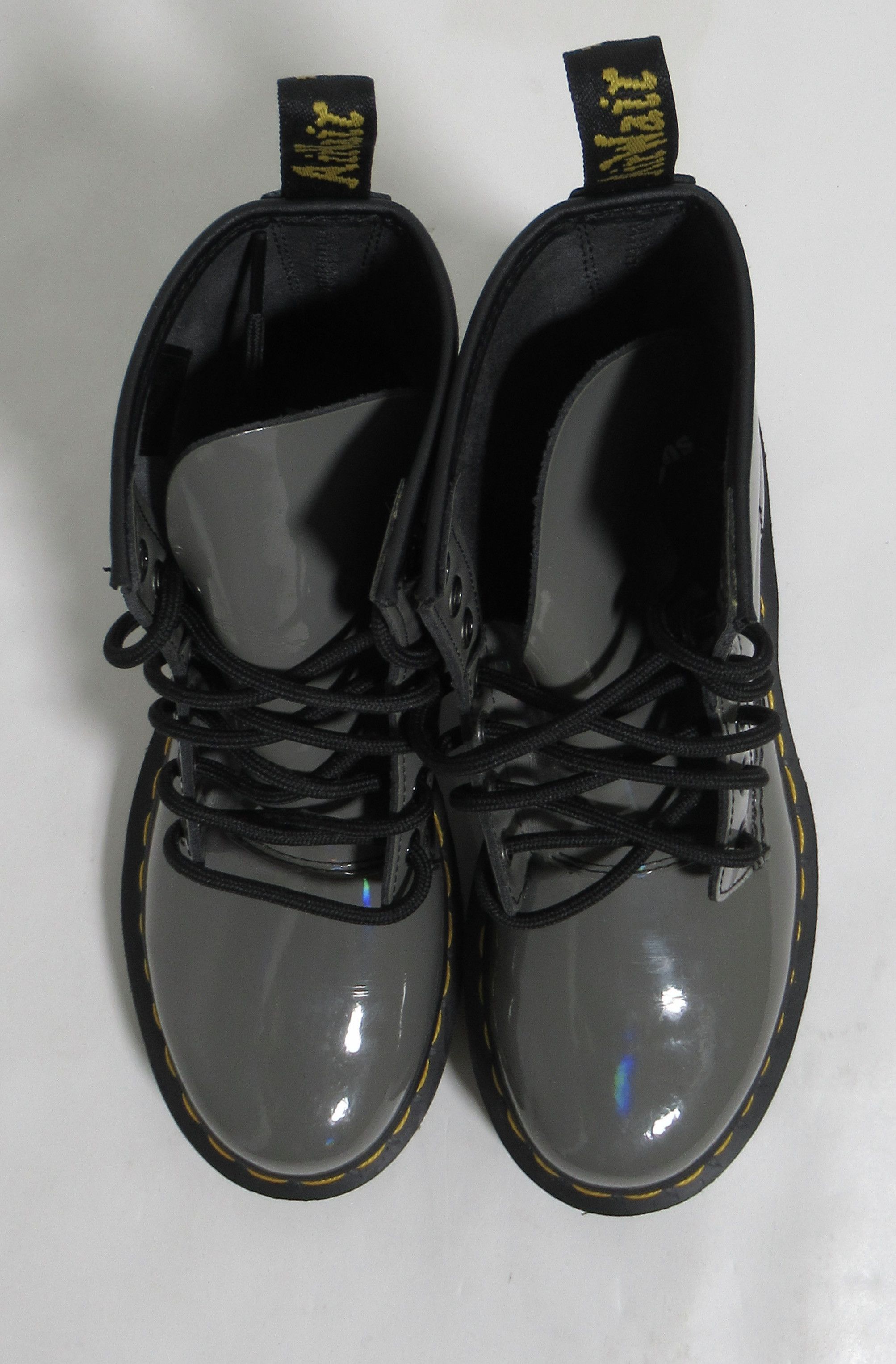 Dr. Martens Dr Martens 1460 Rainbow Patent Lace Up Boots Gunmetal Size US 5 / IT 35 - 3 Thumbnail