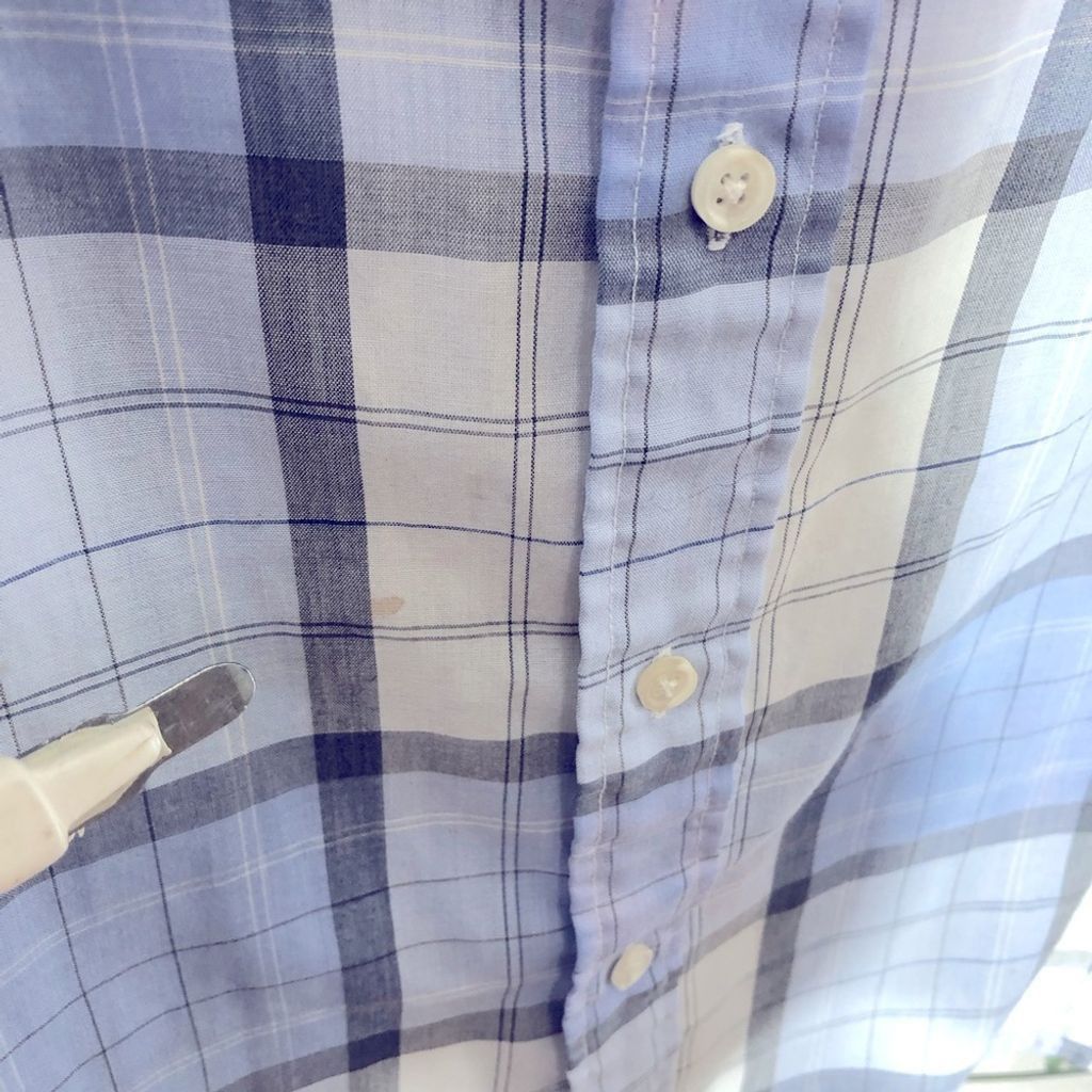 Vintage 90s western cowboy blue cream plaid short sleeves shirt sz M Size US M / EU 48-50 / 2 - 7 Thumbnail