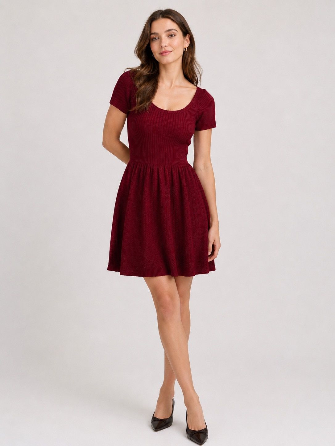 Sandro Sandro Red Knit Dress Size S / US 4 / IT 40 - 1 Thumbnail