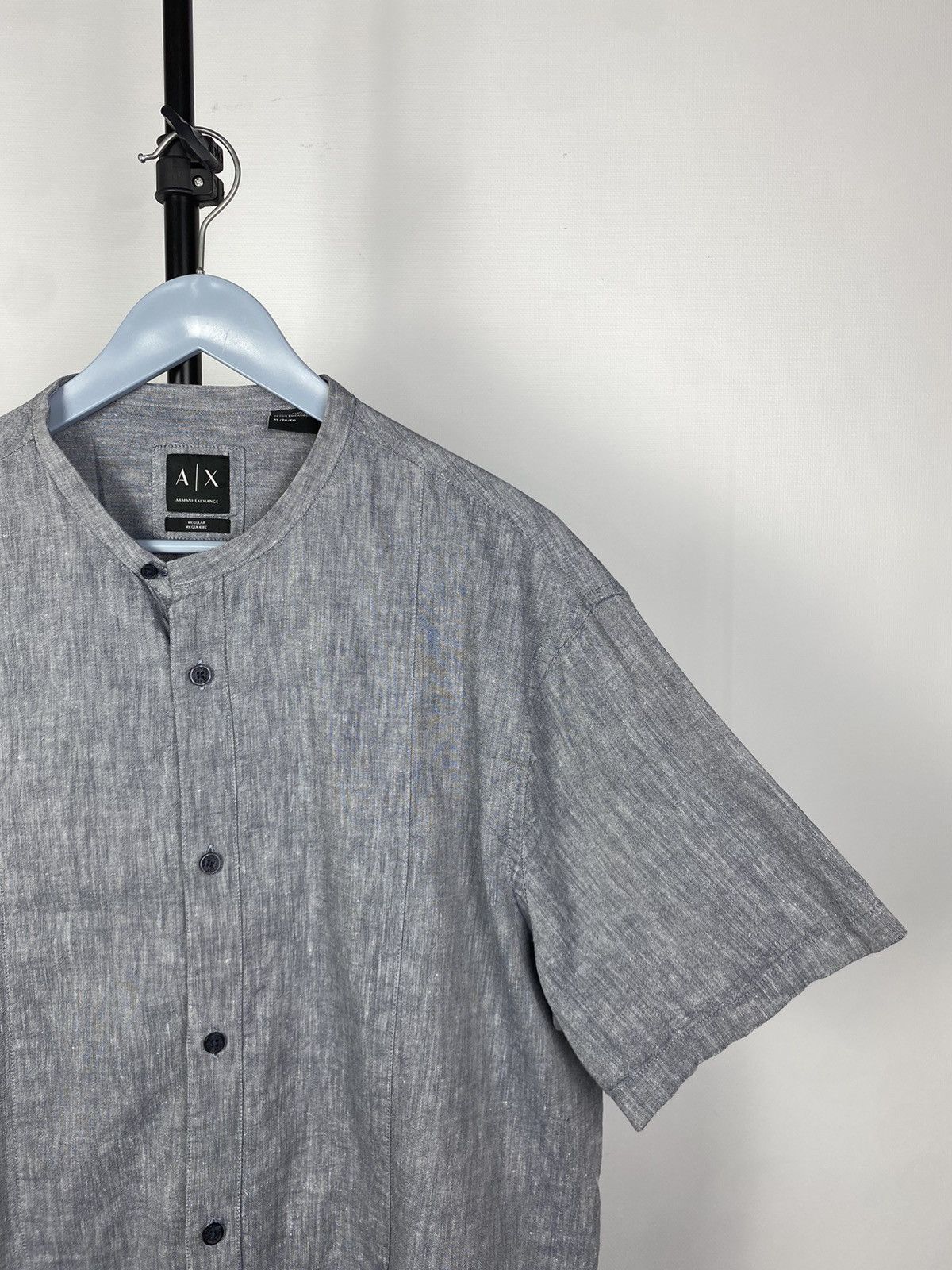 Armani × Vintage Avant Garde Armani Exchange luxury Y2K vintage short shirt Size US XL / EU 56 / 4 - 4 Thumbnail