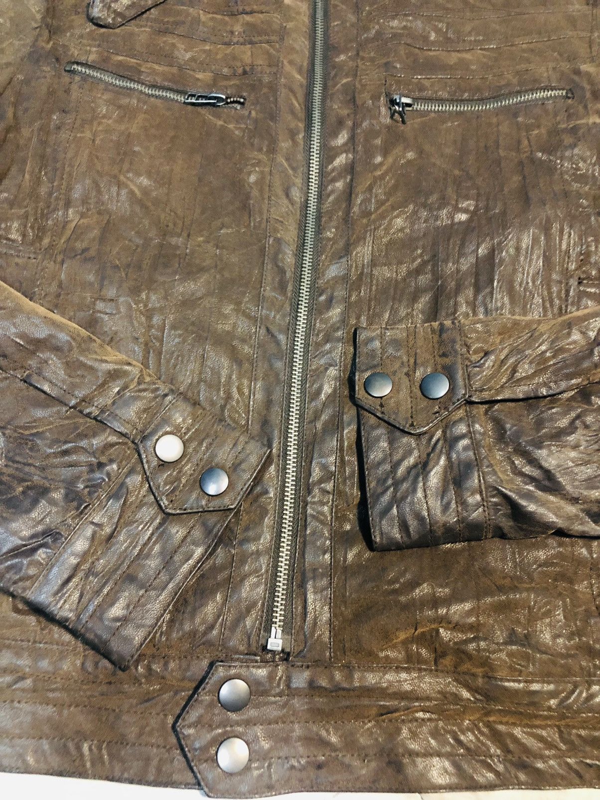 Japanese Brand Spinalh Leather Jacket Zippered (23) Size US M / EU 48-50 / 2 - 7 Thumbnail